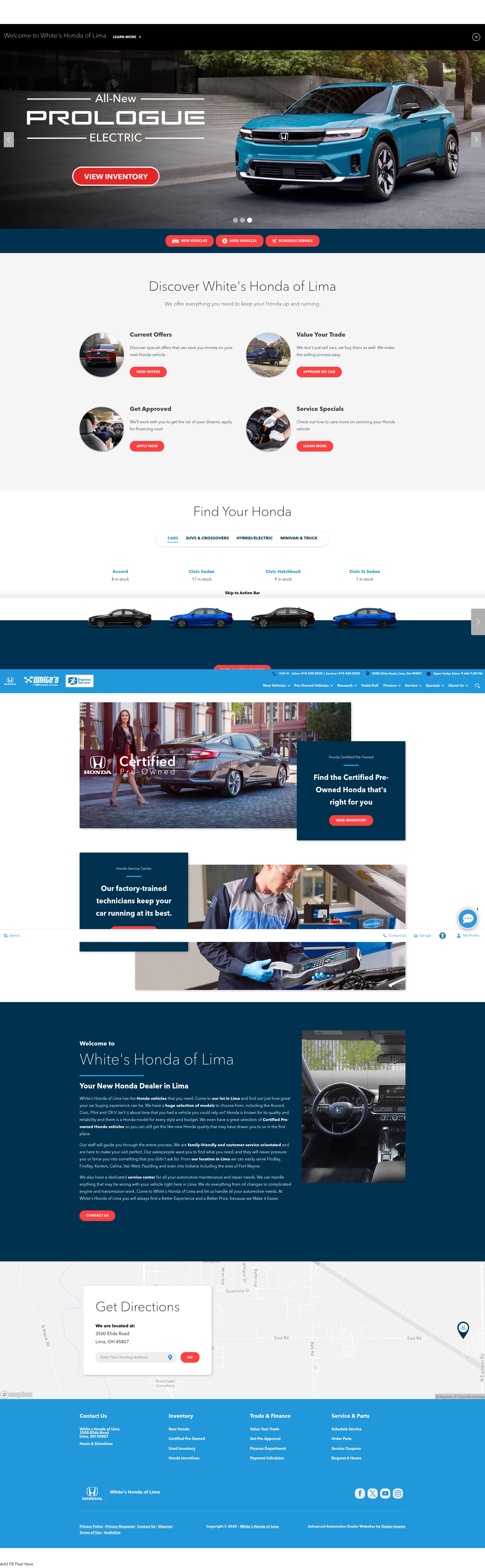 Screenshot of www.whiteshondalima.com