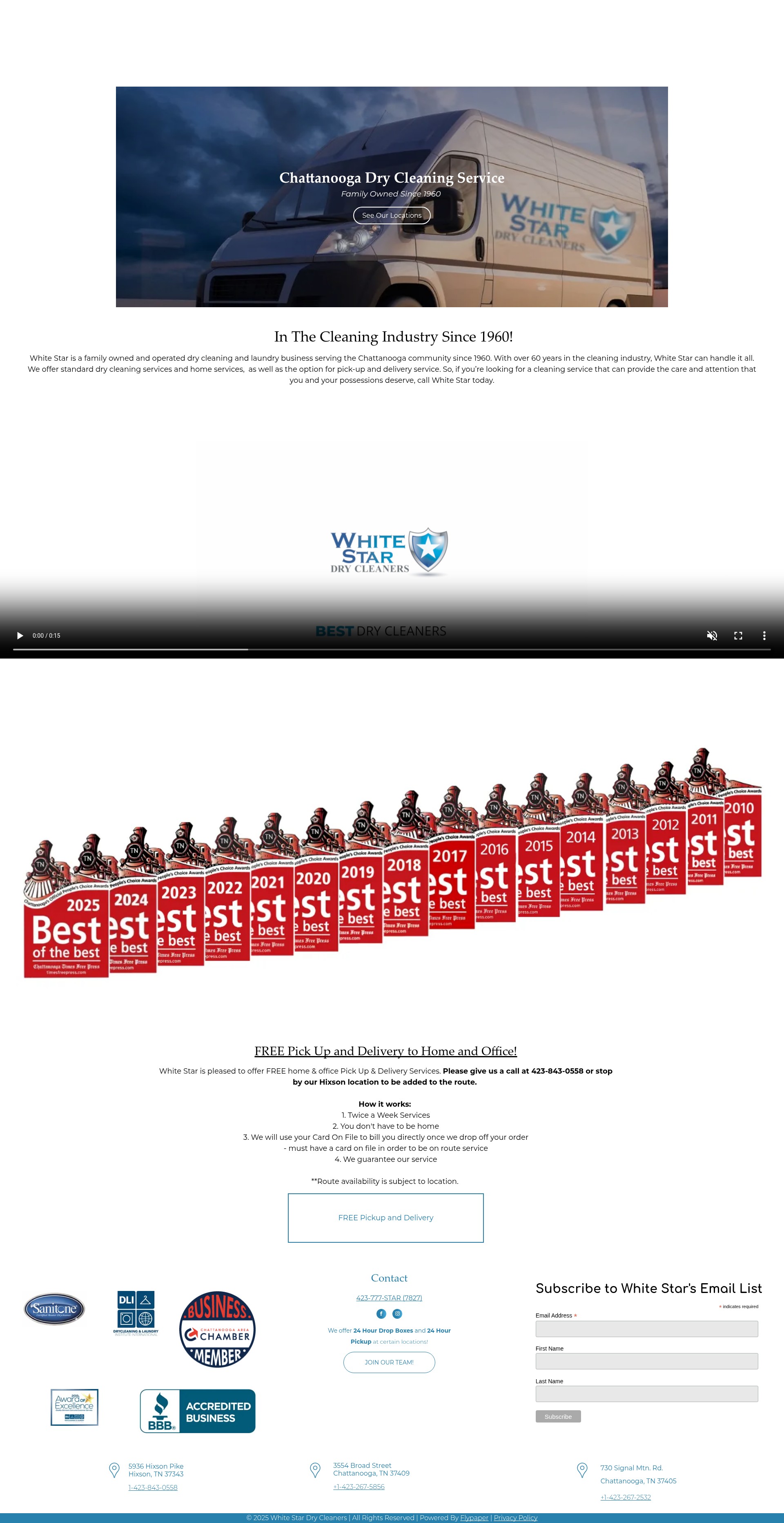Screenshot of www.whitestardrycleaners.com