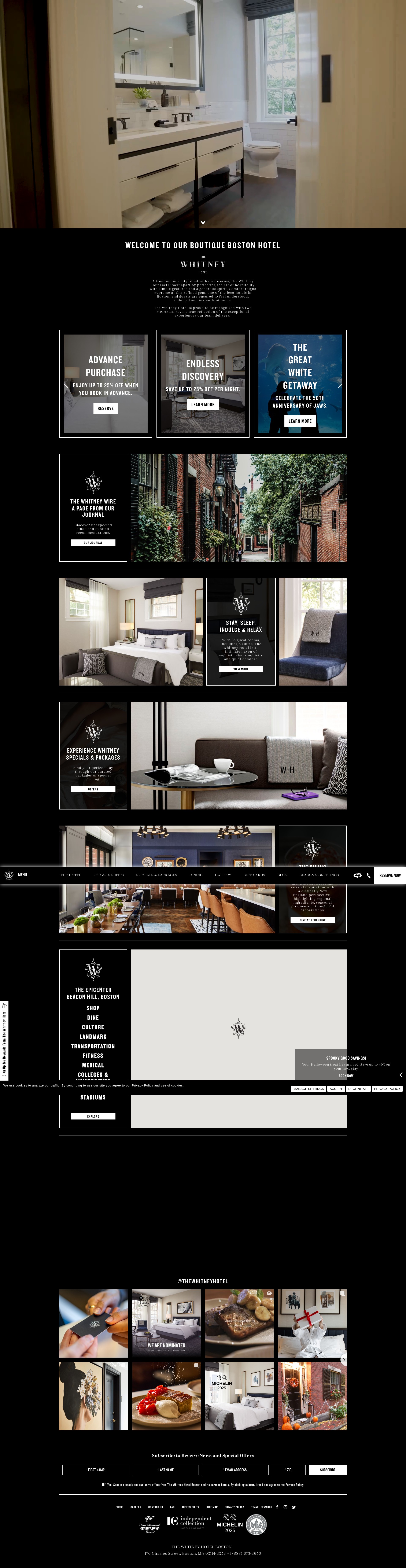 Screenshot of www.whitneyhotelboston.com
