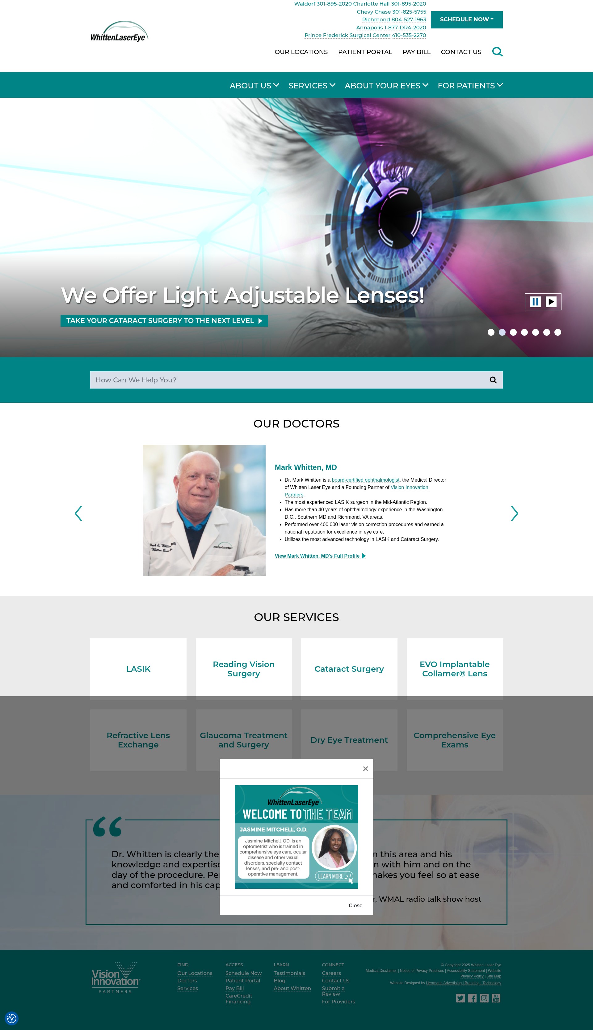Screenshot of www.whittenlasereye.com