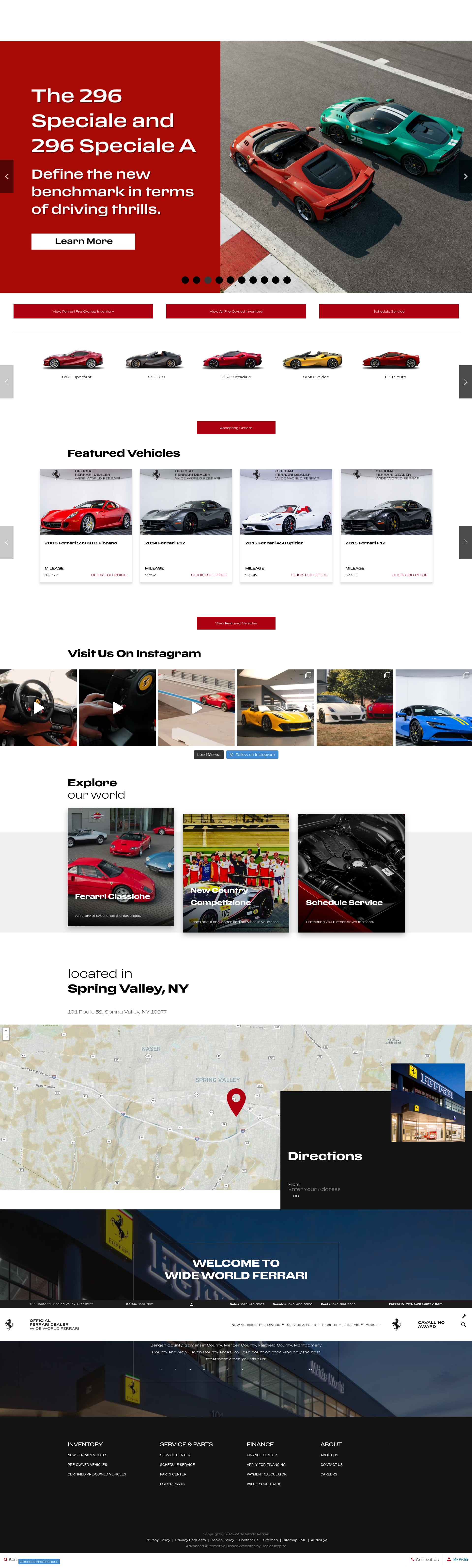Screenshot of www.wideworldferrari.com