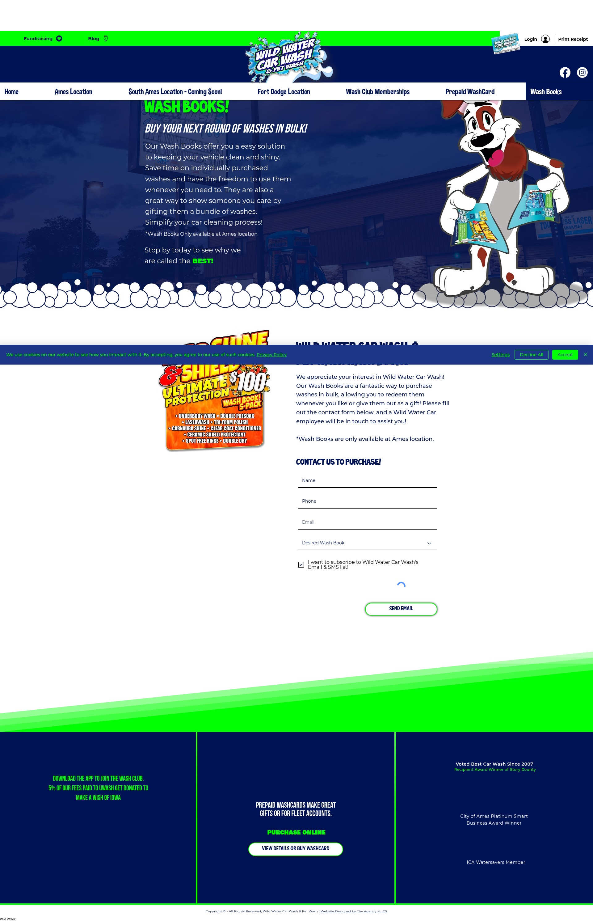 Screenshot of www.wildwatercarwash.com
