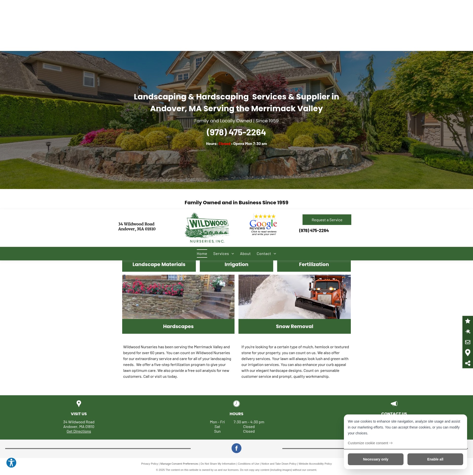 Screenshot of www.wildwoodnurseries.net