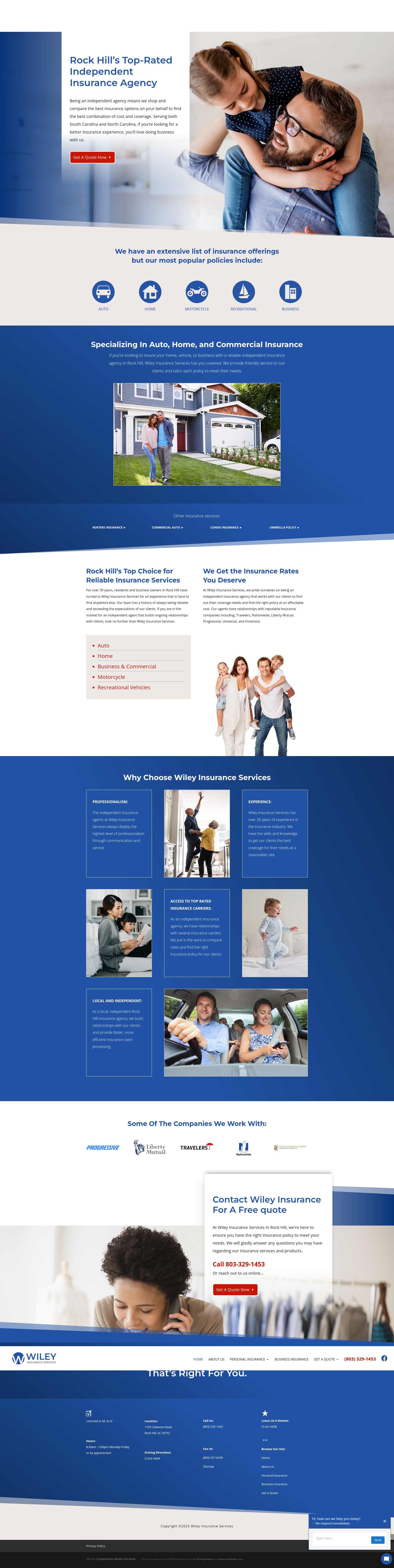Screenshot of www.wileyinsagency.com