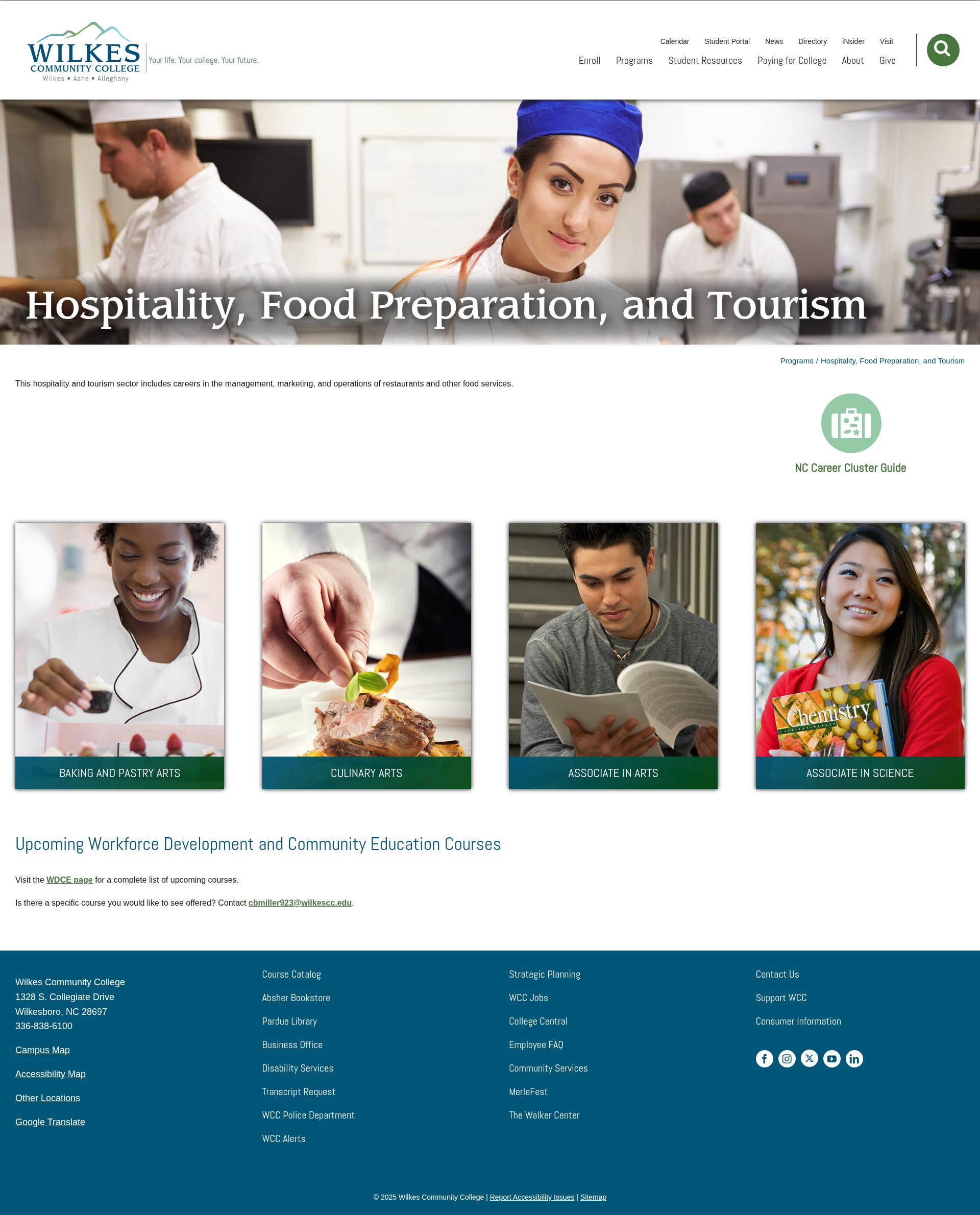 Screenshot of www.wilkescc.edu
