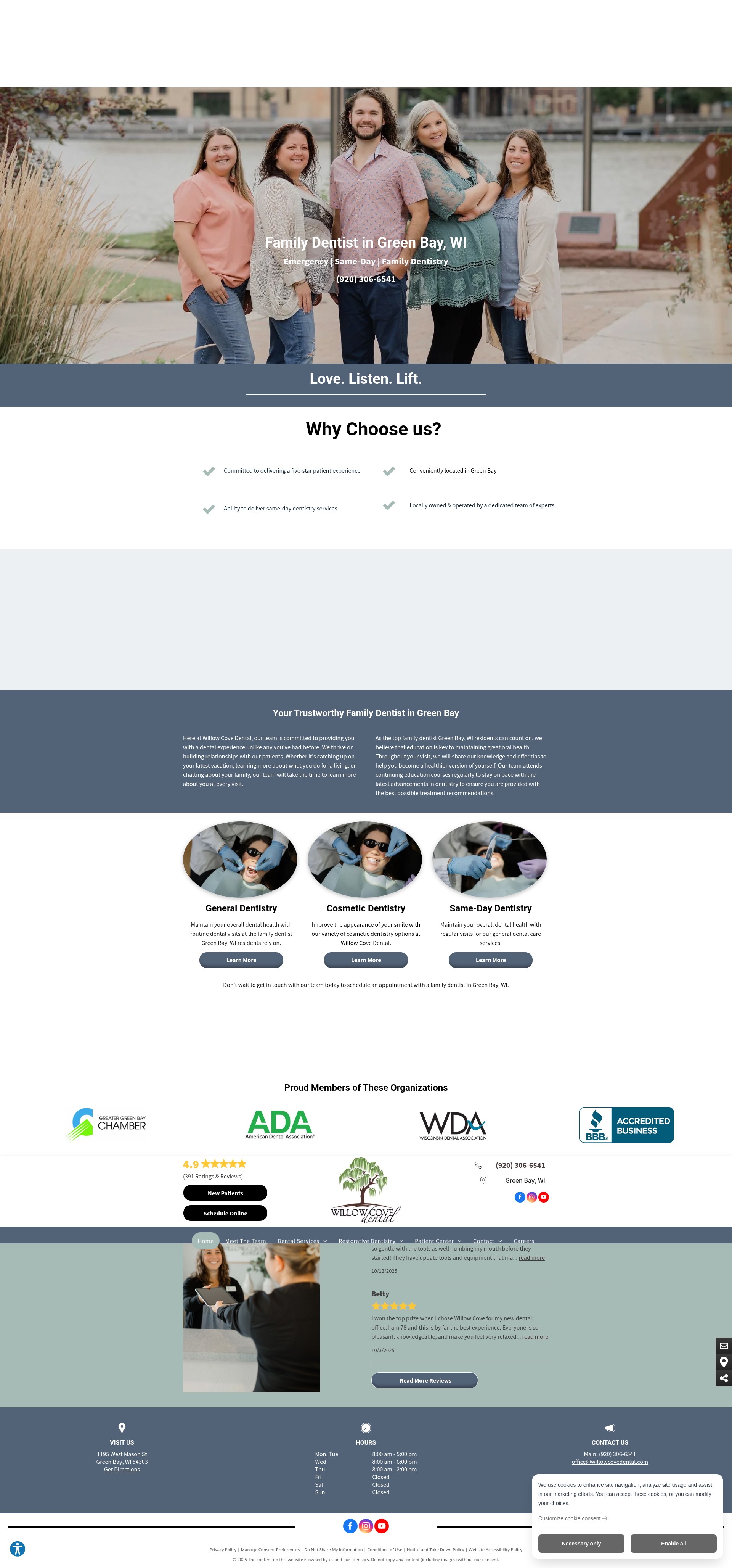 Screenshot of www.willowcovedental.com