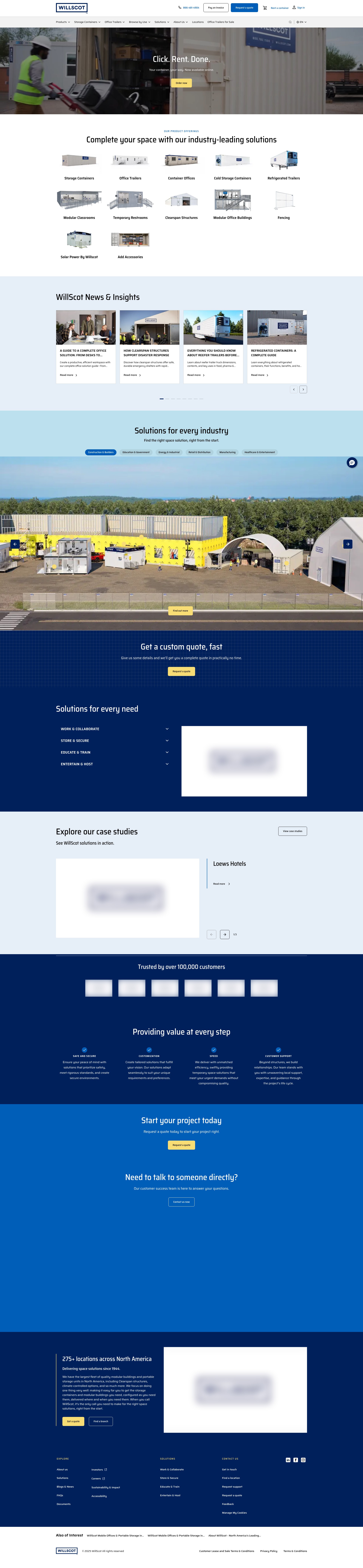 Screenshot of www.willscot.com