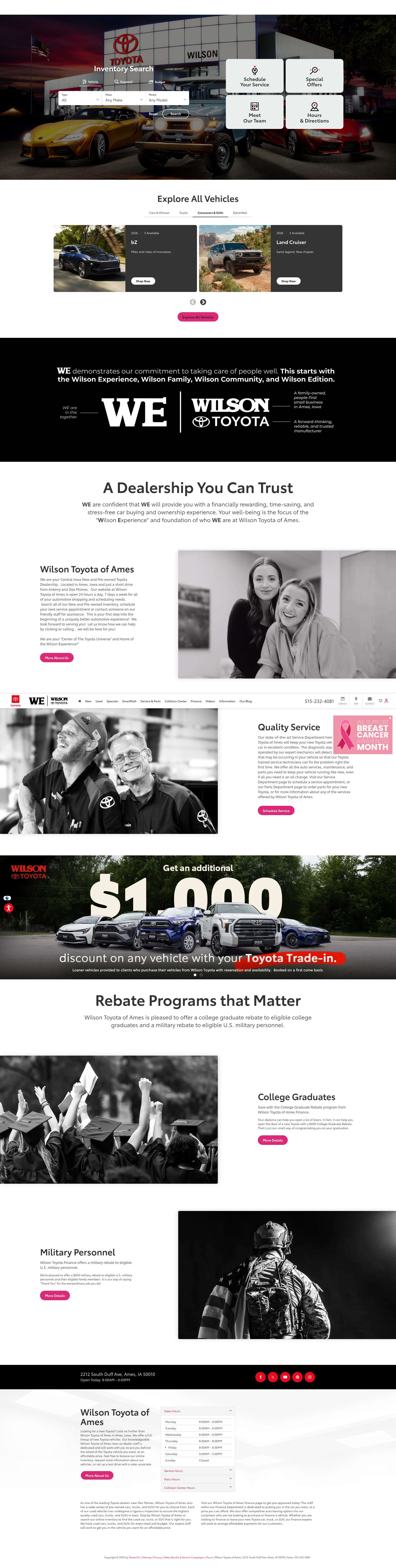 Screenshot of www.wilsonofamestoyota.com