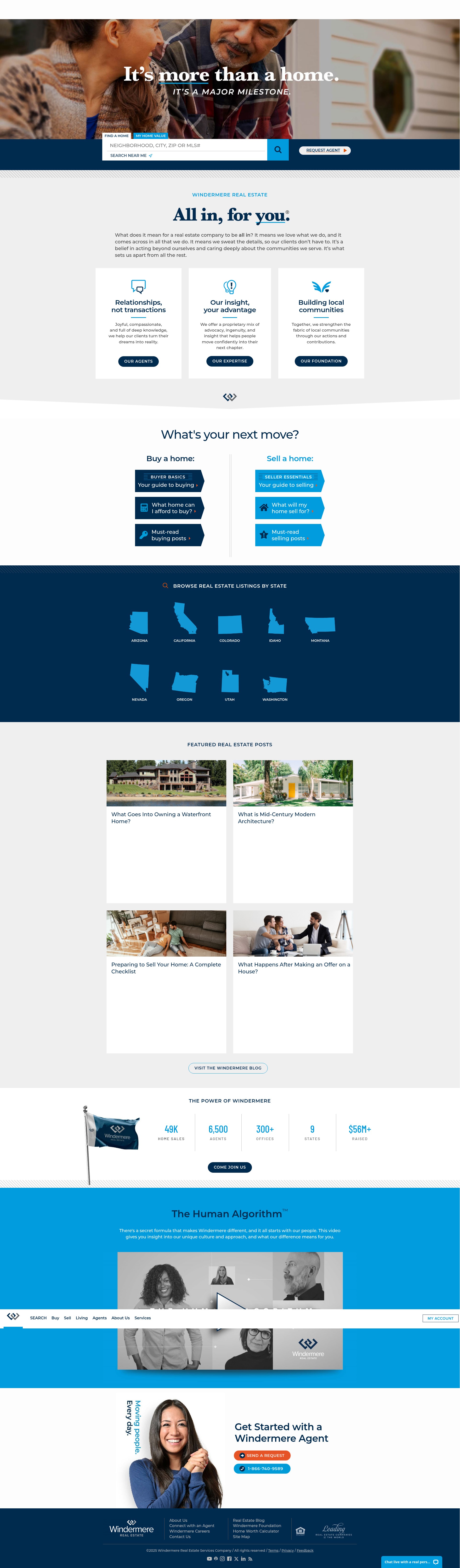 Screenshot of www.windermere.com