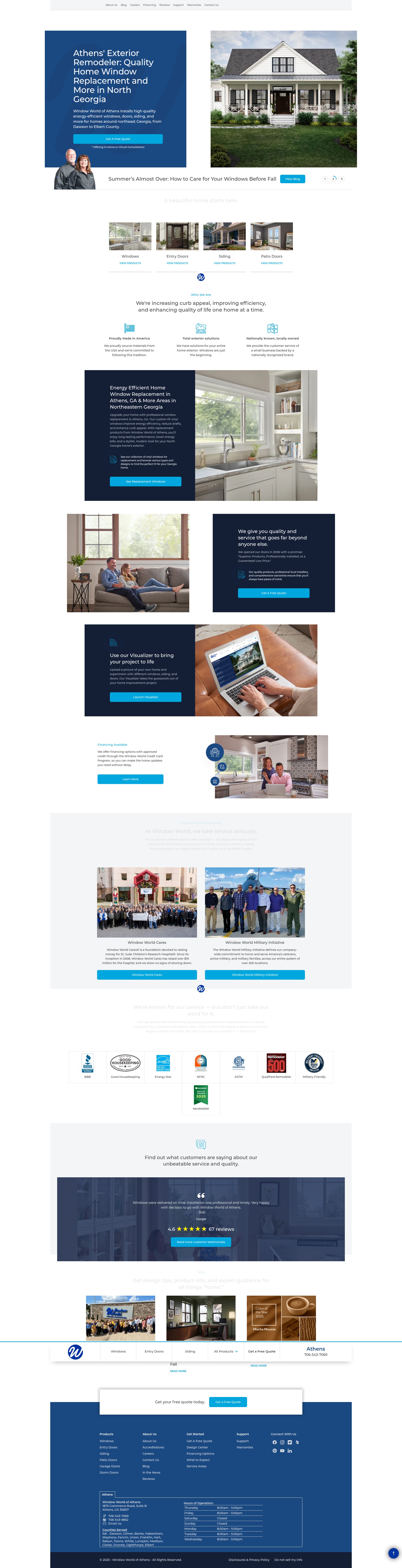 Screenshot of www.windowworldathens.com