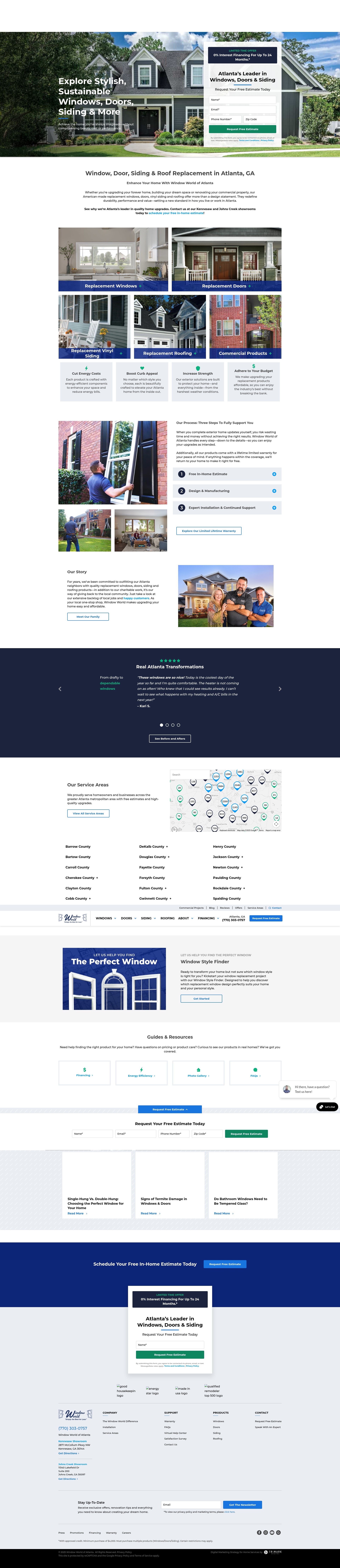Screenshot of www.windowworldatlanta.com
