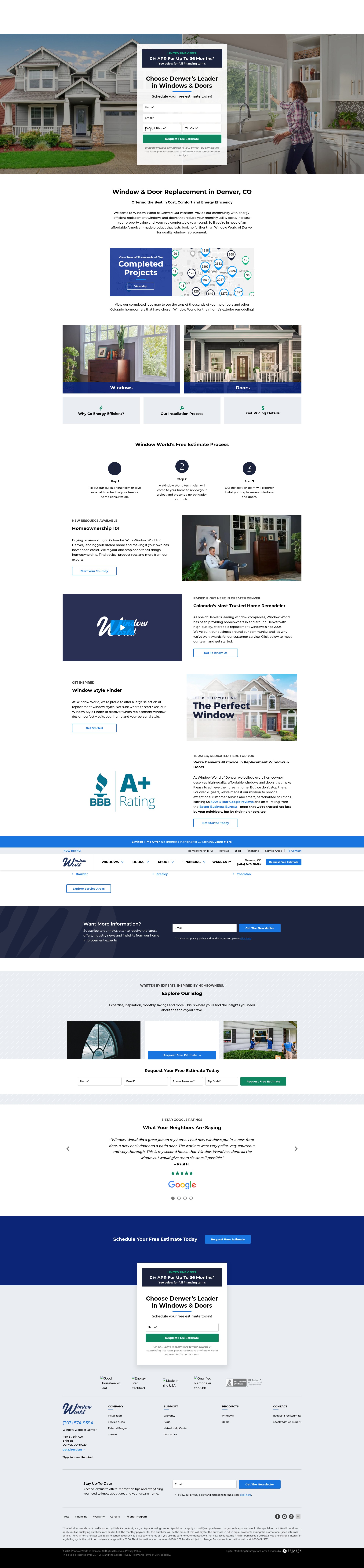 Screenshot of www.windowworldcolorado.com