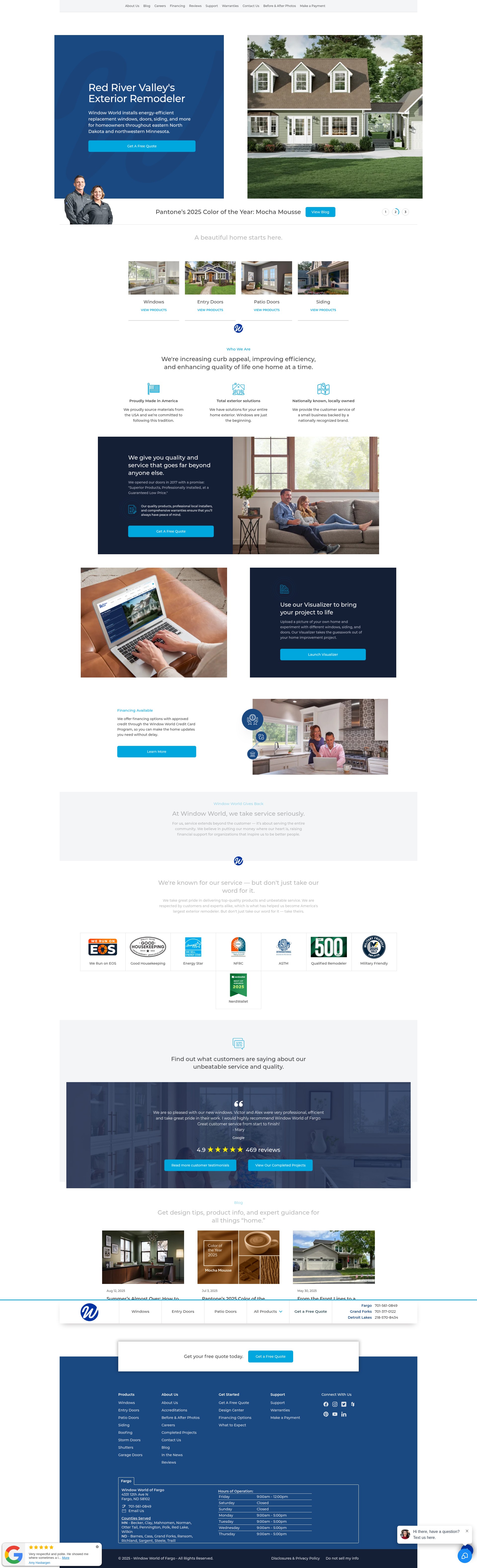 Screenshot of www.windowworldfargo.com