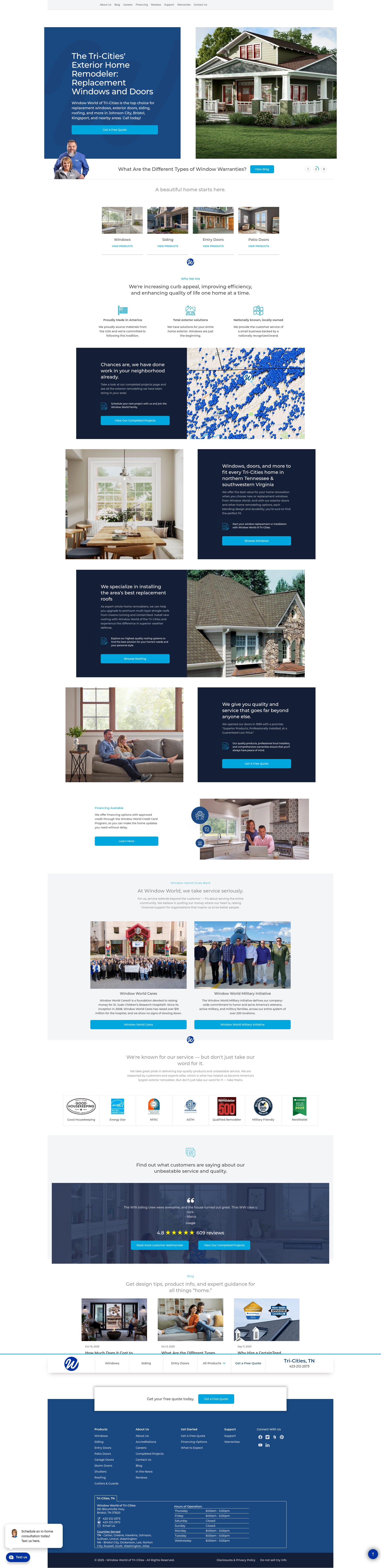 Screenshot of www.windowworldtricities.com