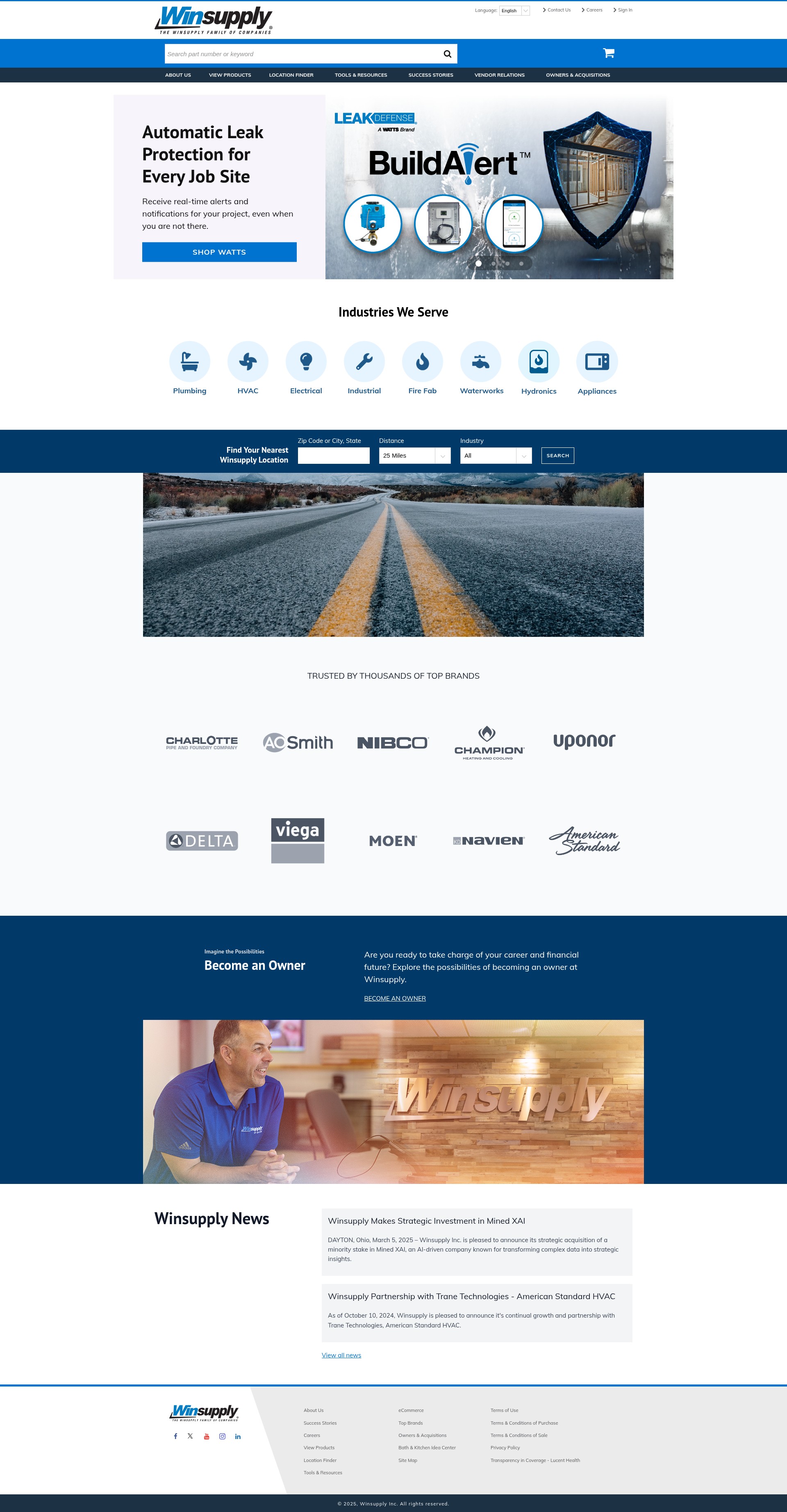 Screenshot of www.winsupplyinc.com