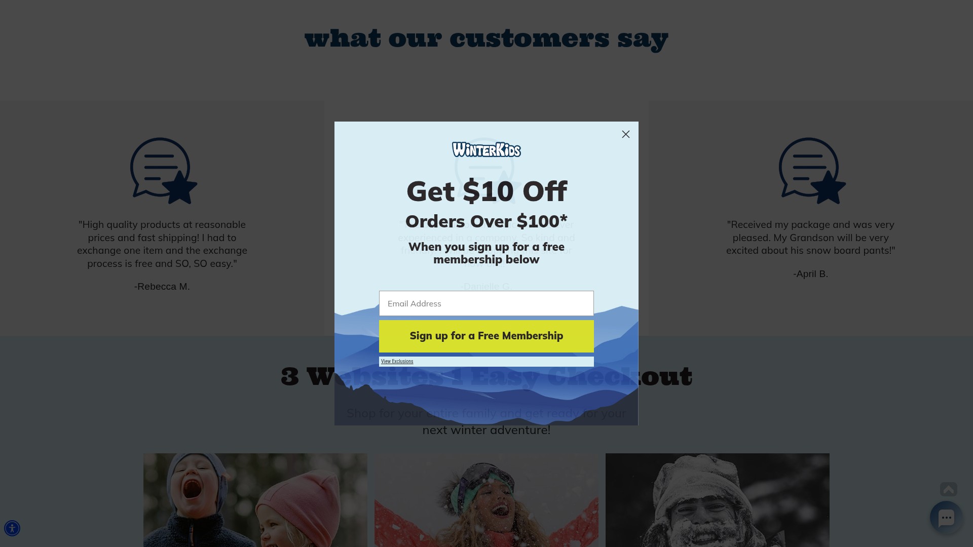 Screenshot of www.winterkids.com