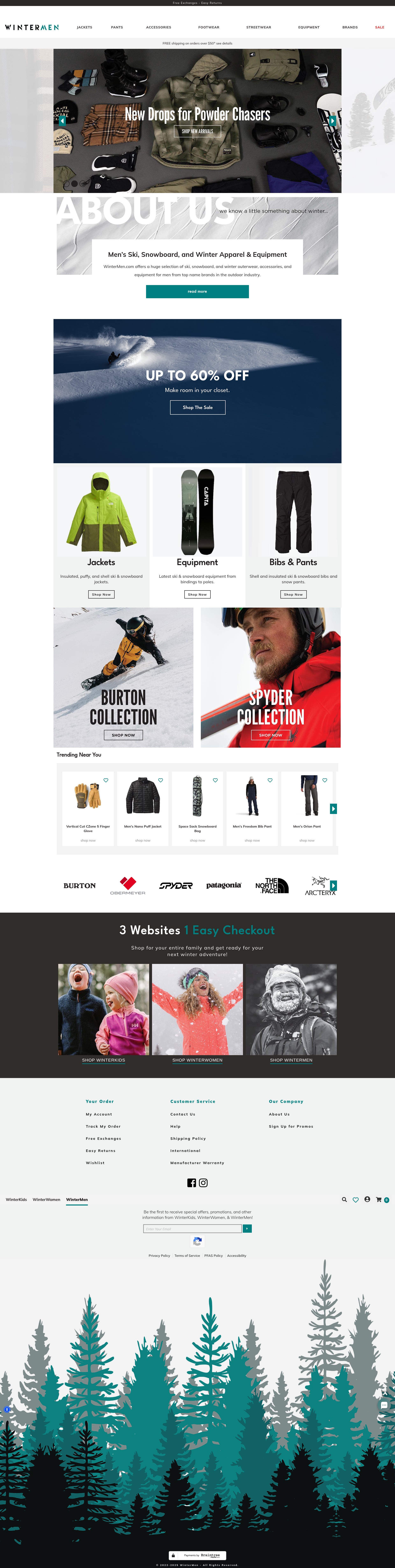 Screenshot of www.wintermen.com