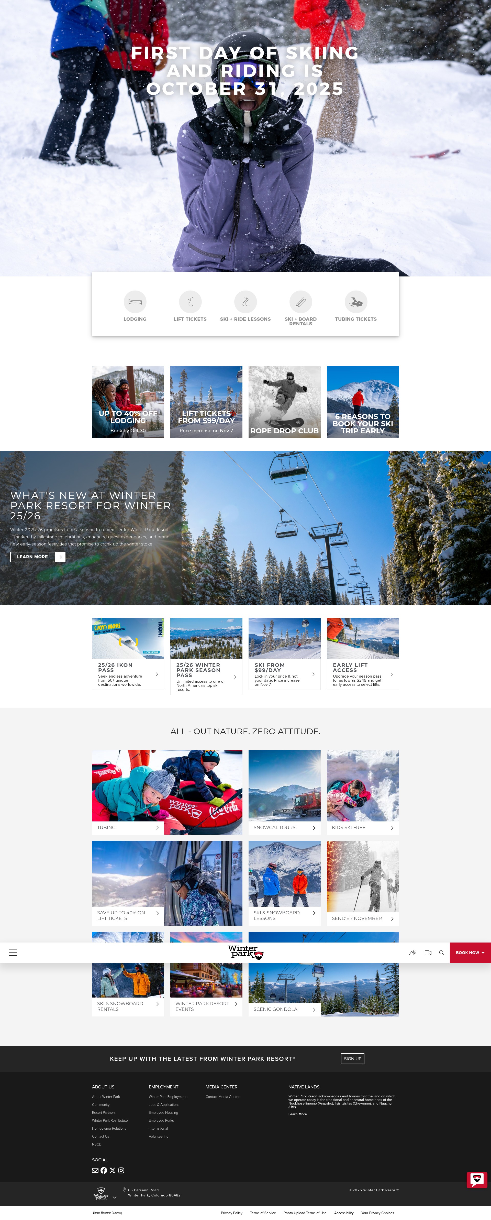 Screenshot of www.winterparkresort.com