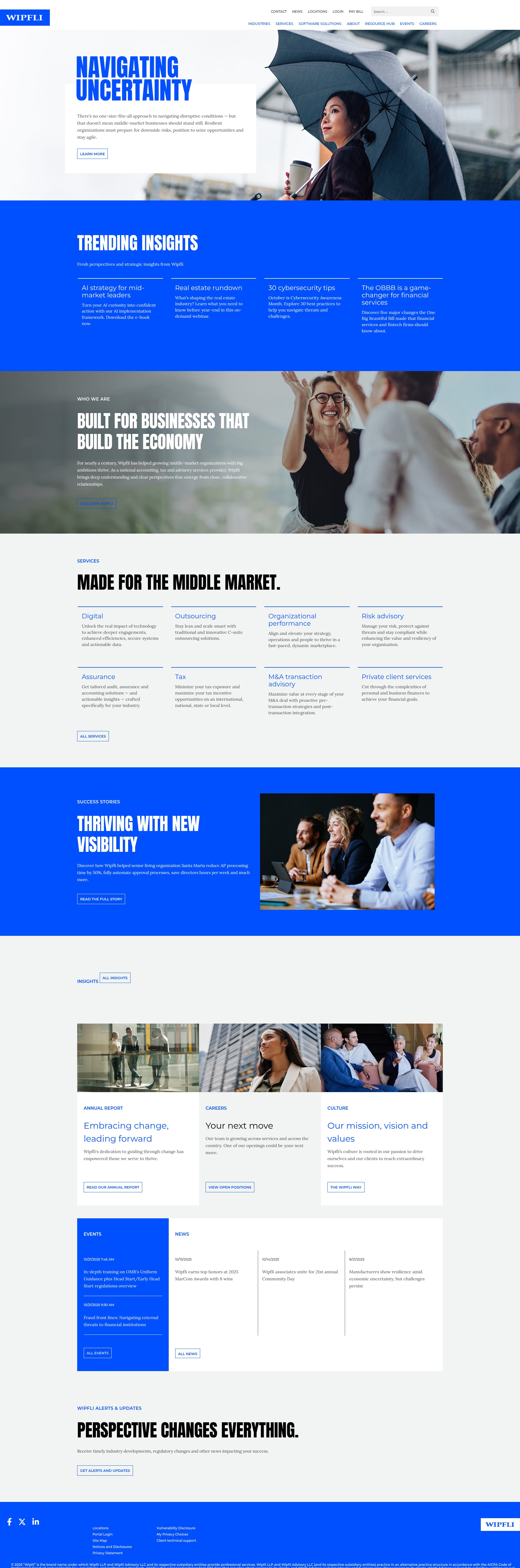 Screenshot of www.wipfli.com