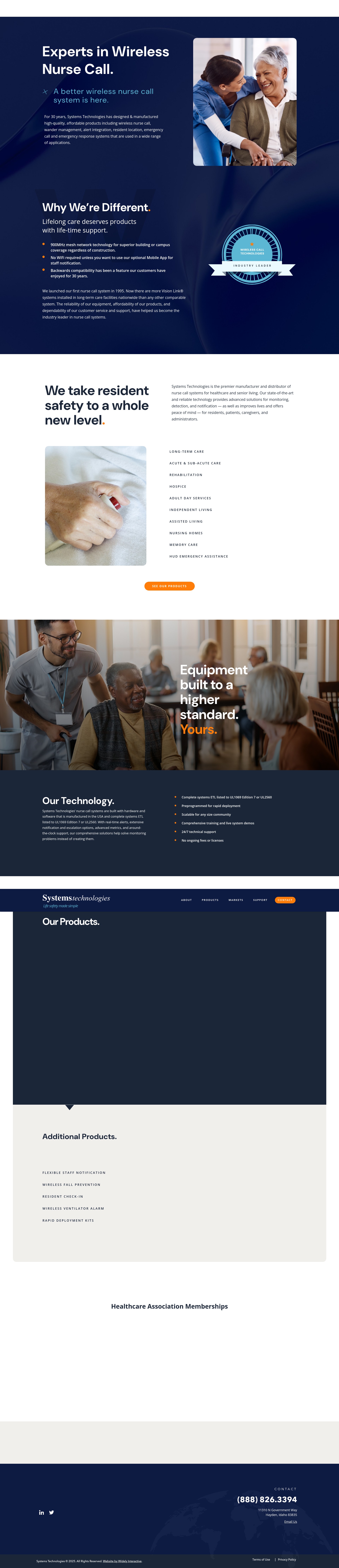 Screenshot of www.wirelessnursecall.com