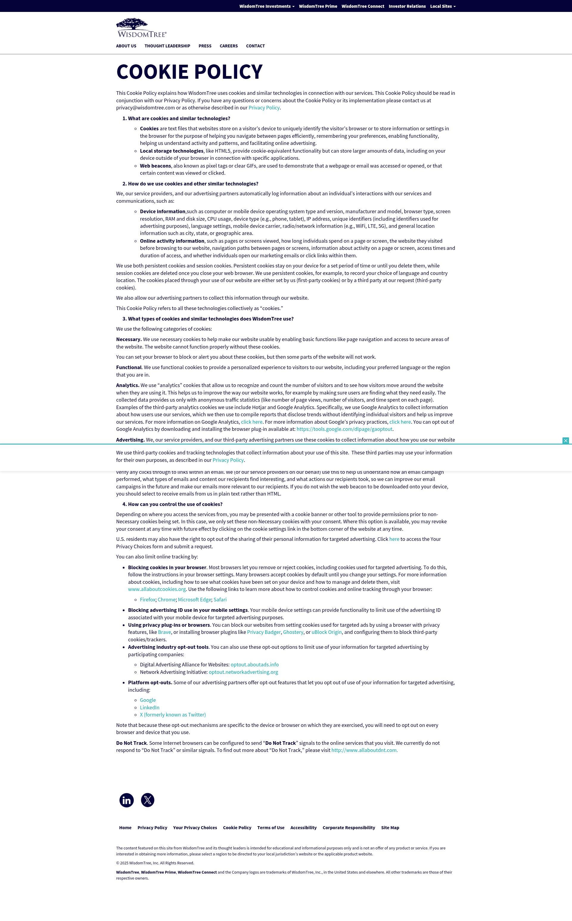 Screenshot of www.wisdomtree.com