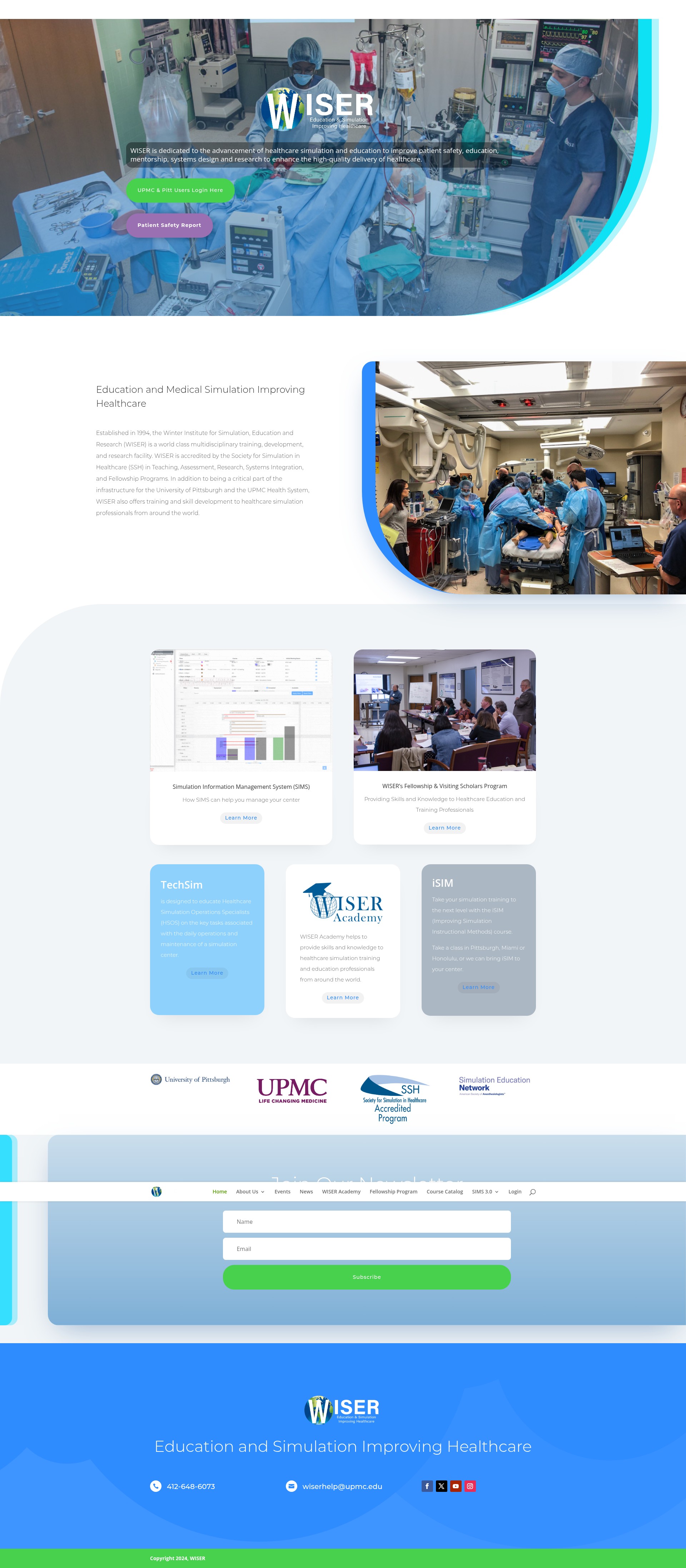 Screenshot of www.wisersimulation.org