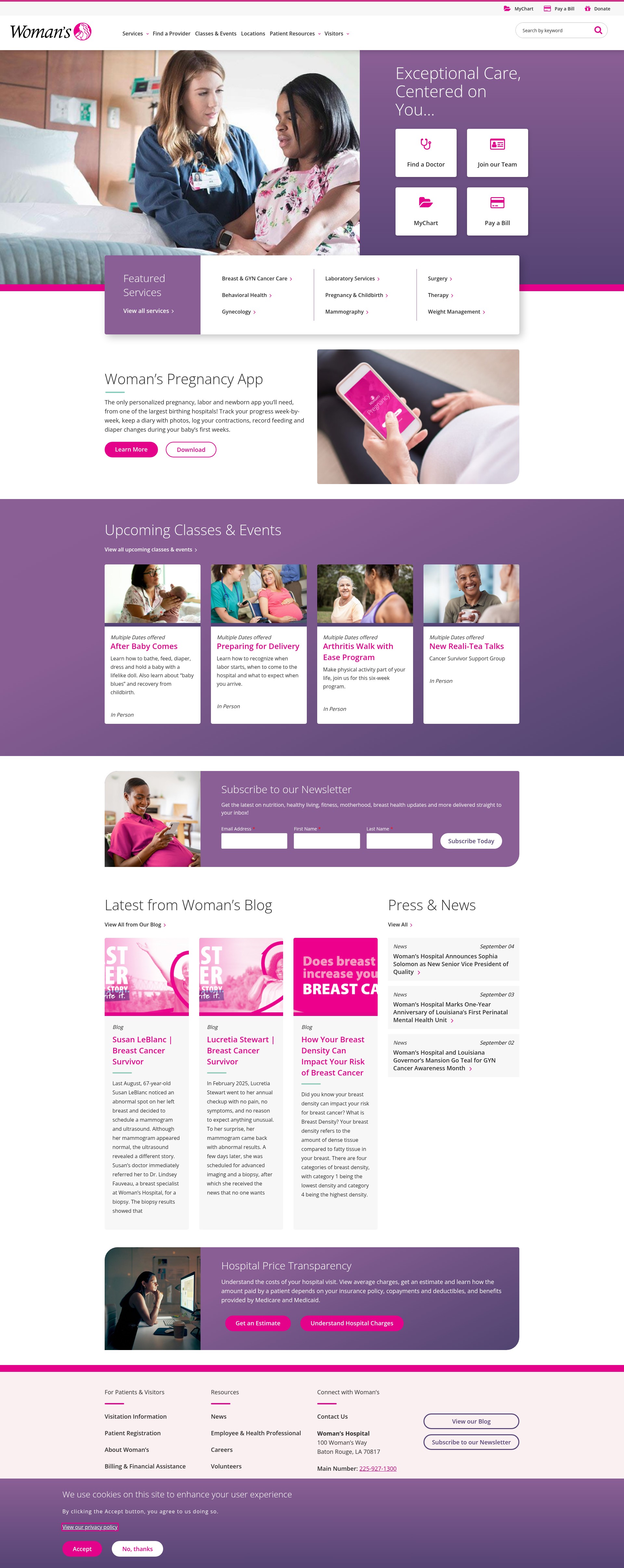 Screenshot of www.womans.org