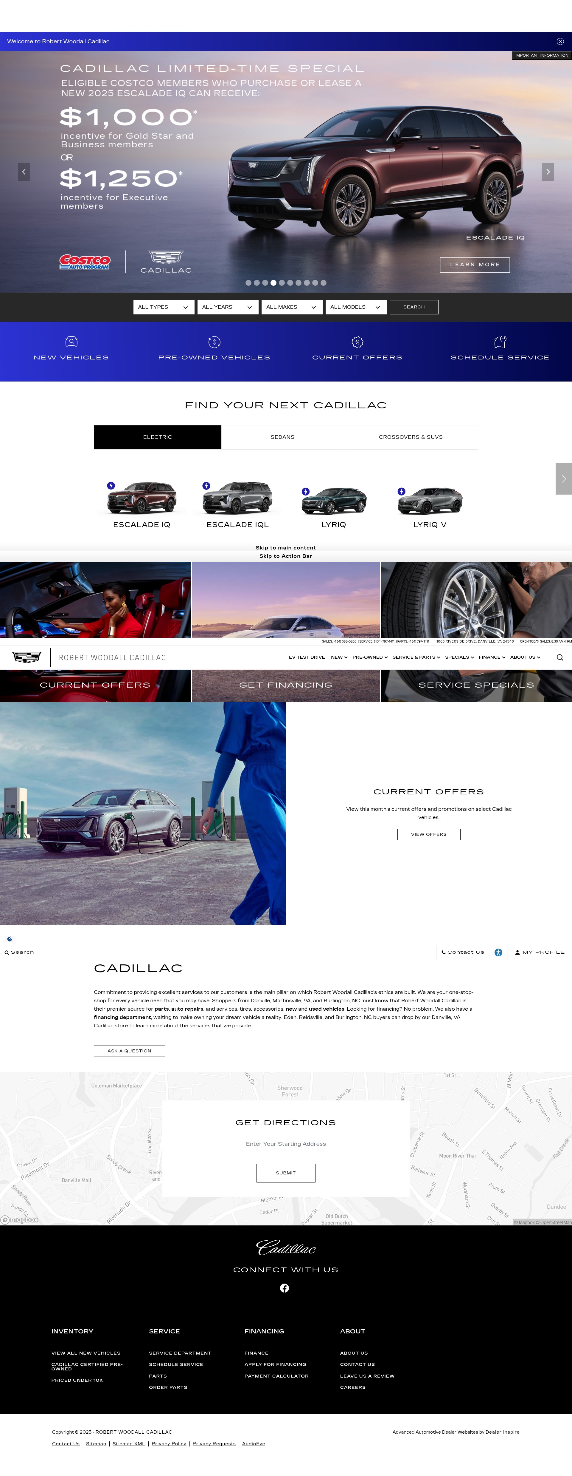 Screenshot of www.woodallcadillac.com