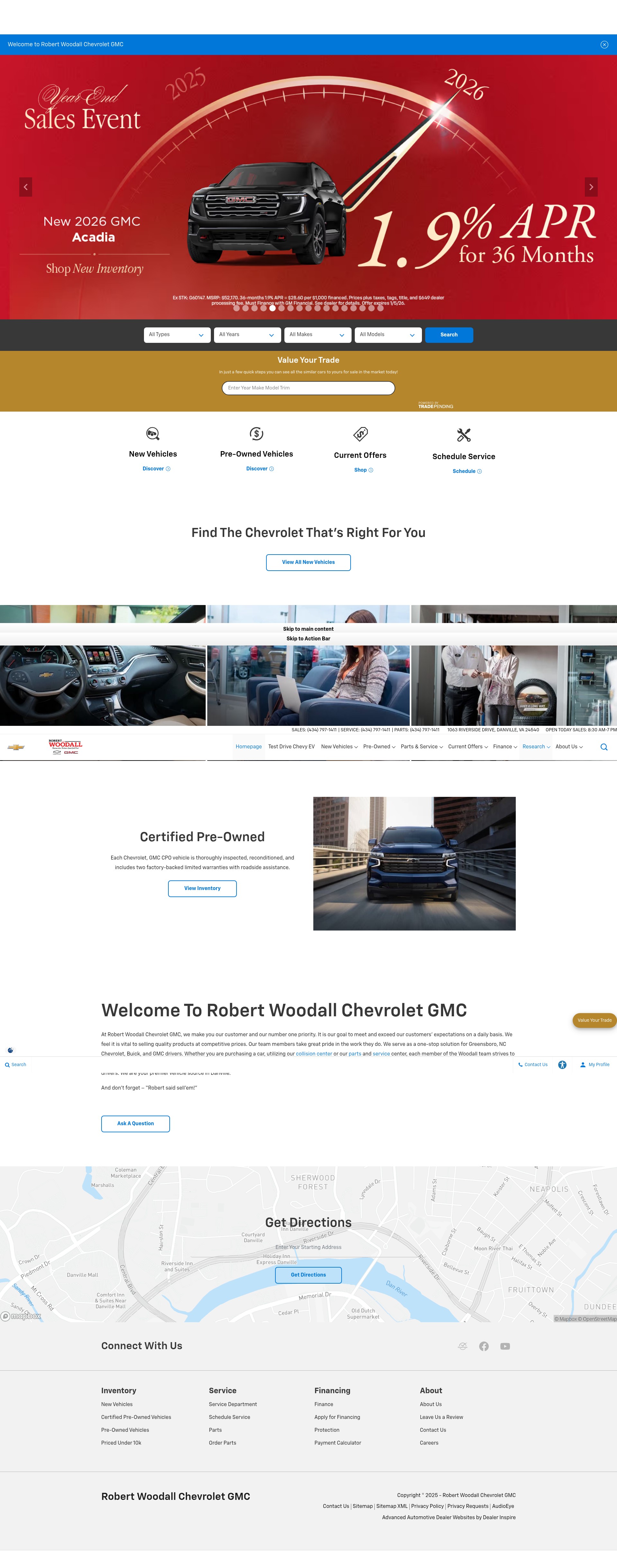 Screenshot of www.woodallgm.com