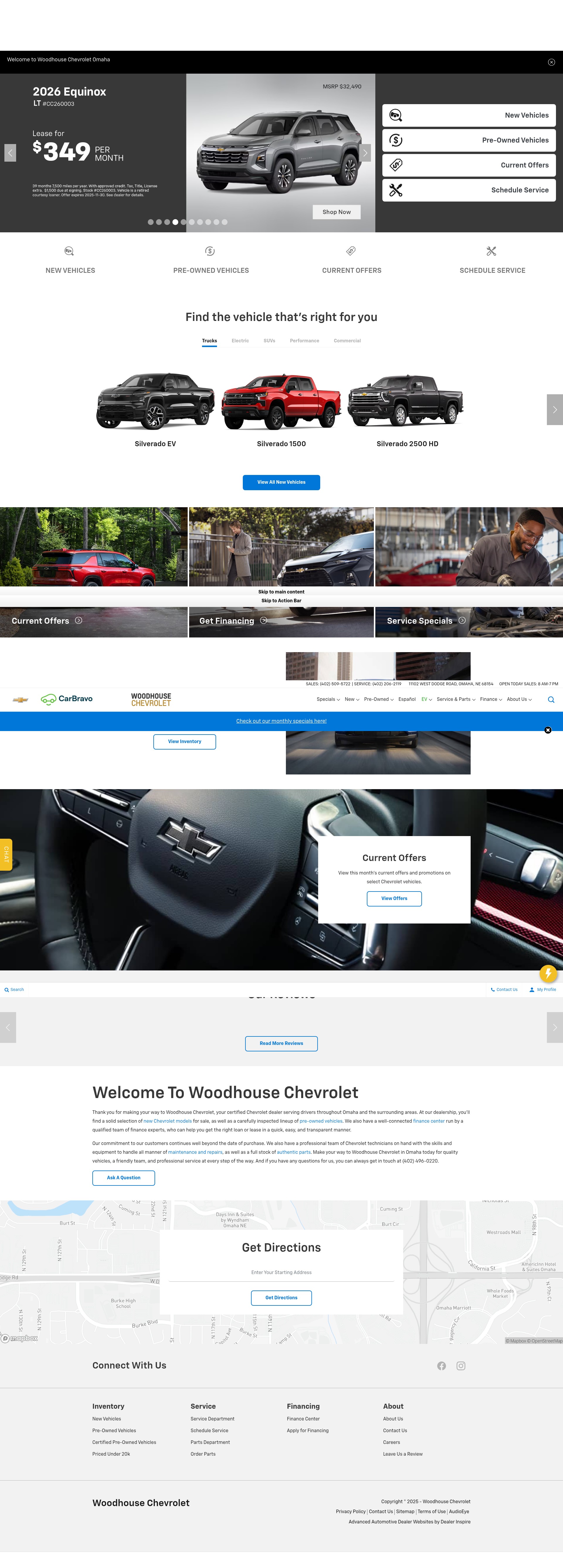 Screenshot of www.woodhousechevyom.com