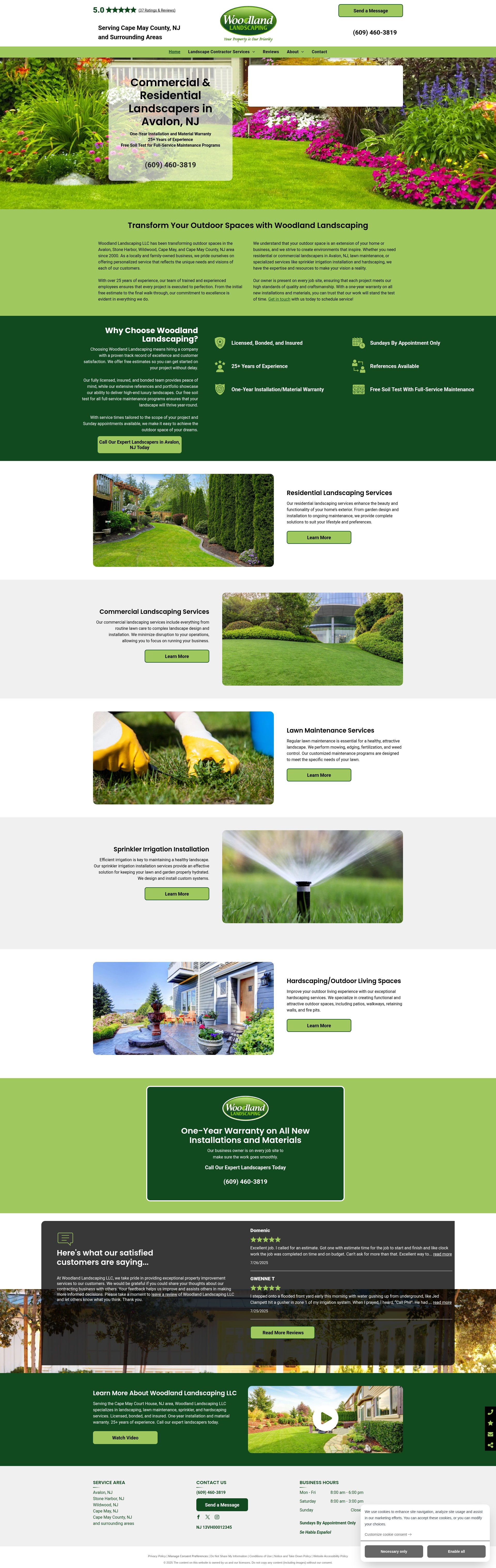Screenshot of www.woodlandlandscapingllc.com