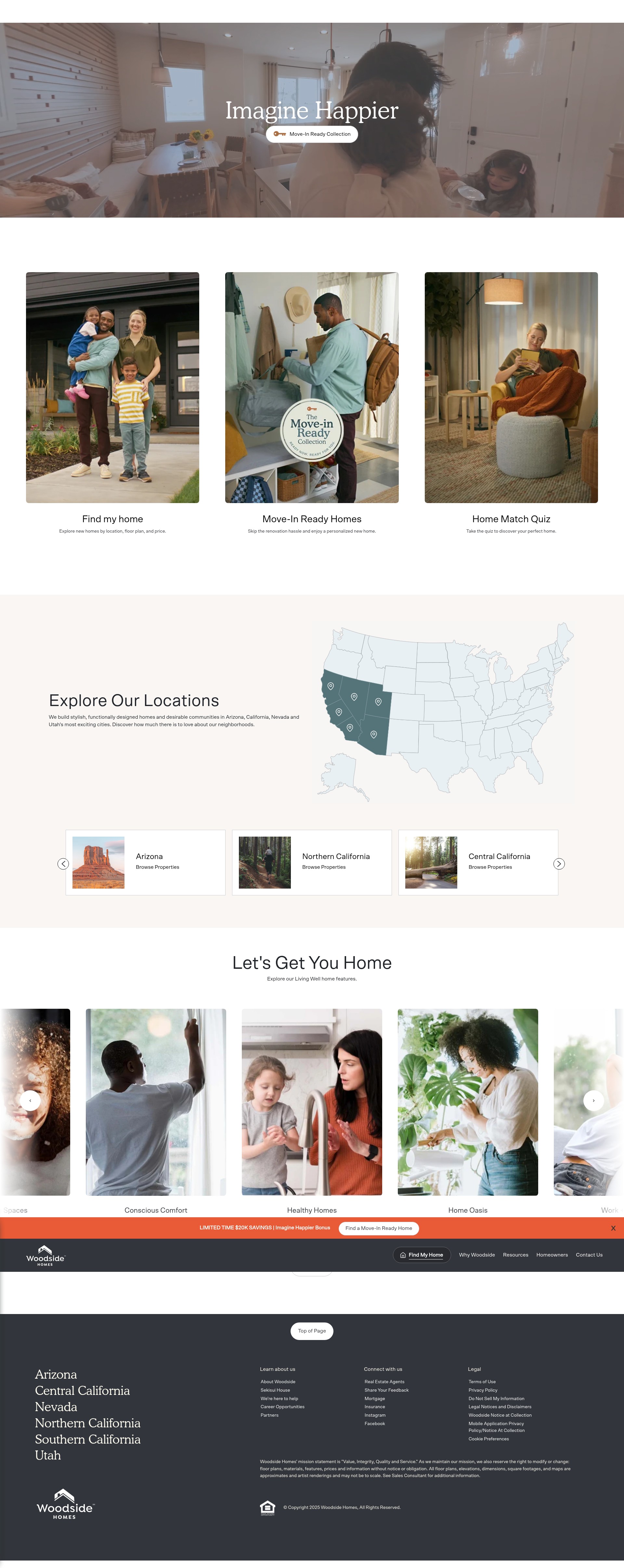Screenshot of www.woodsidehomes.com