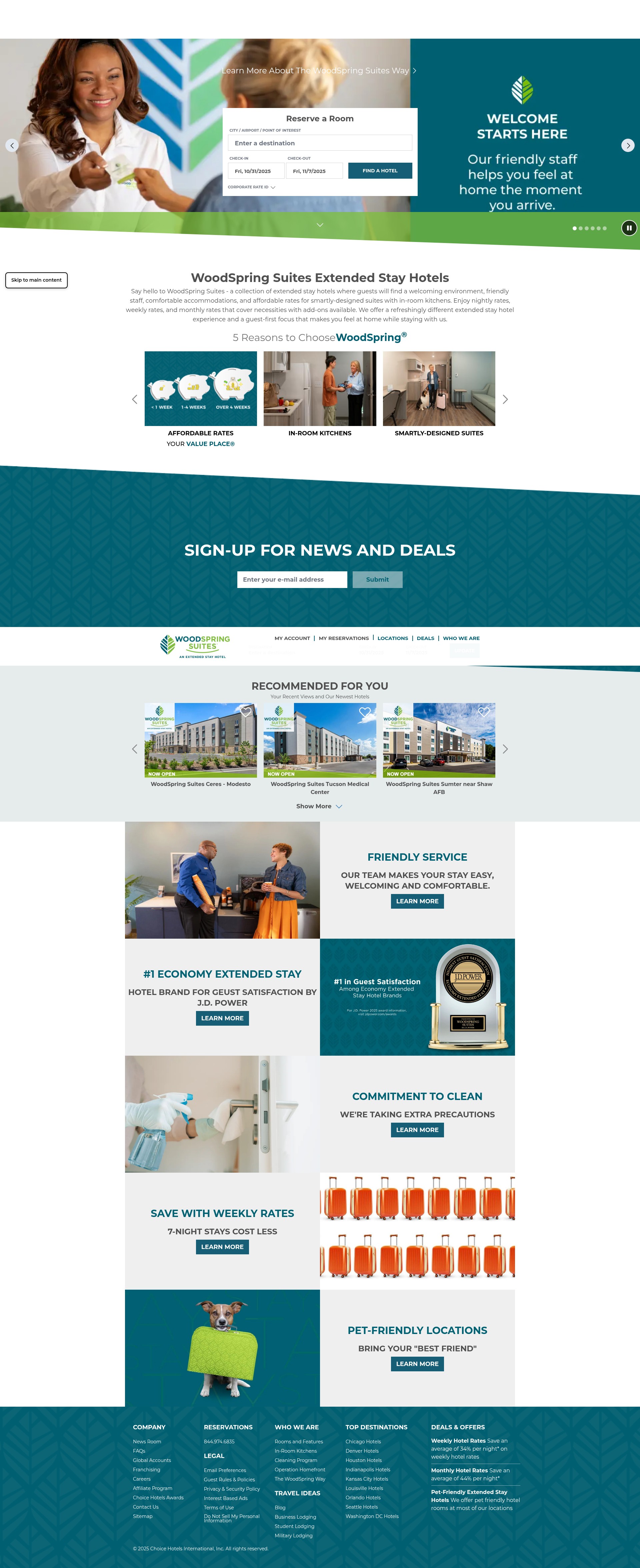Screenshot of www.woodspring.com