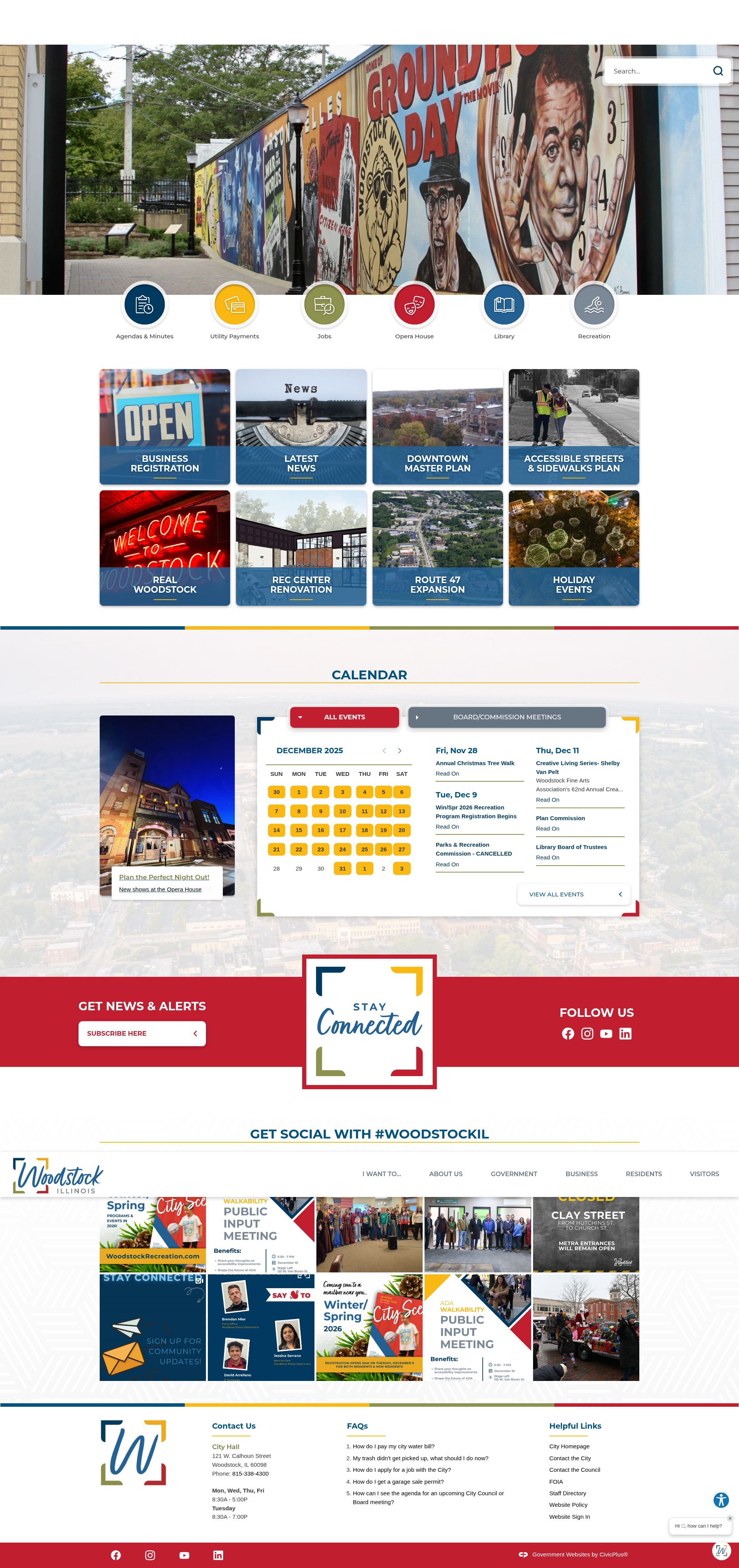 Screenshot of www.woodstockil.gov
