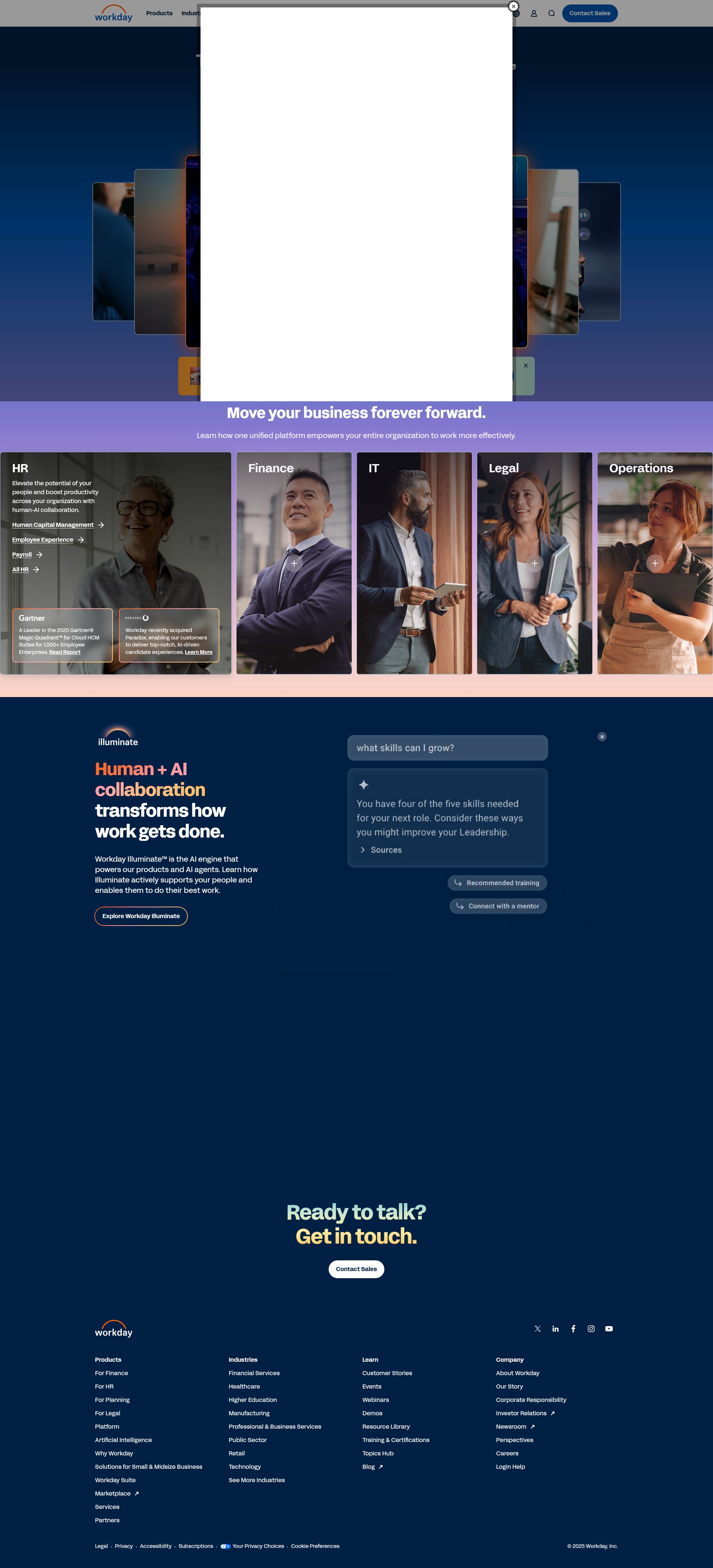 Screenshot of www.workday.com