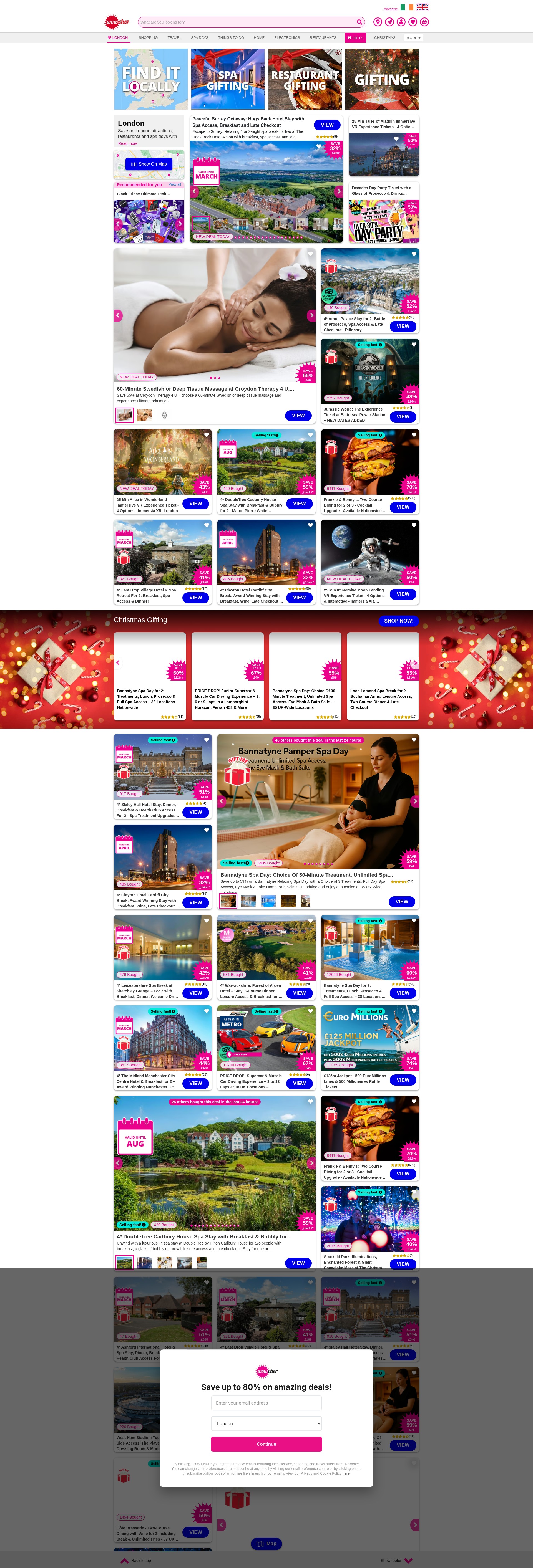 Screenshot of www.wowcher.co.uk