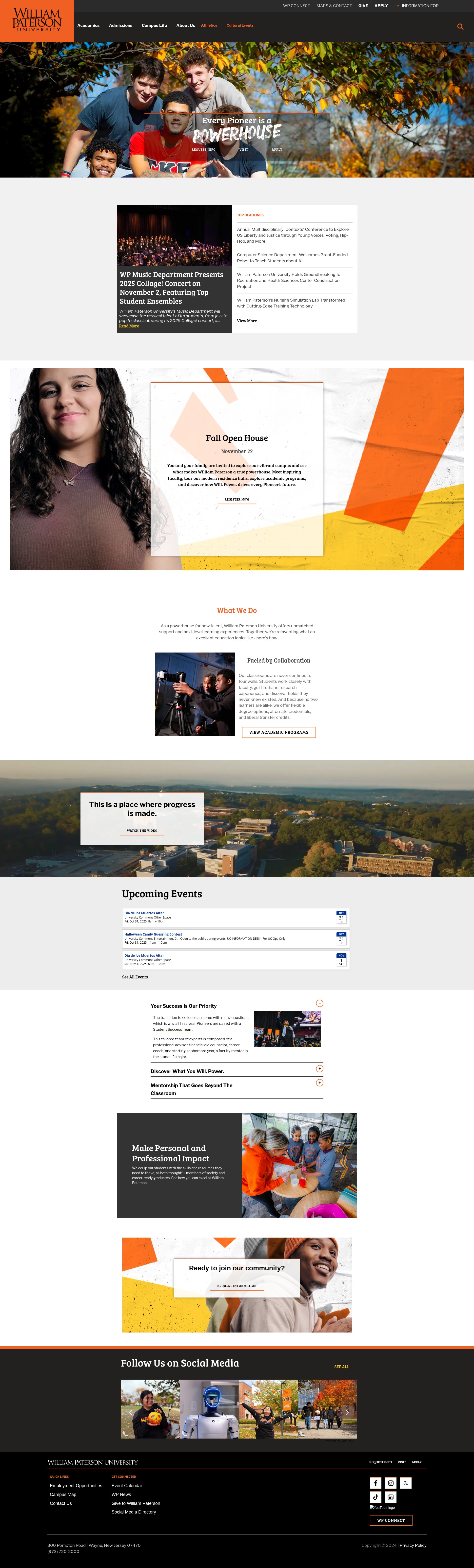 Screenshot of www.wpunj.edu