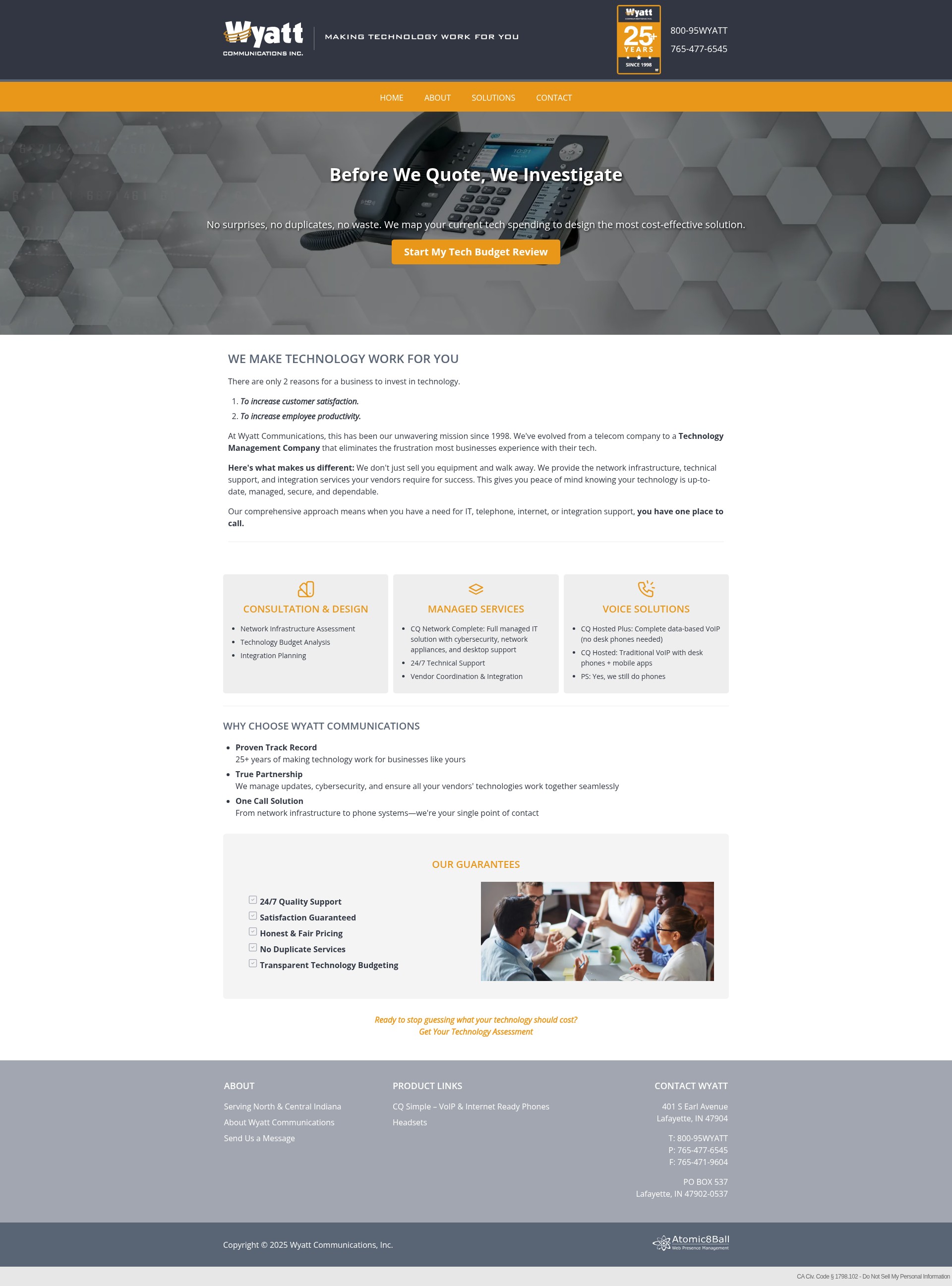 Screenshot of www.wyattcom.com