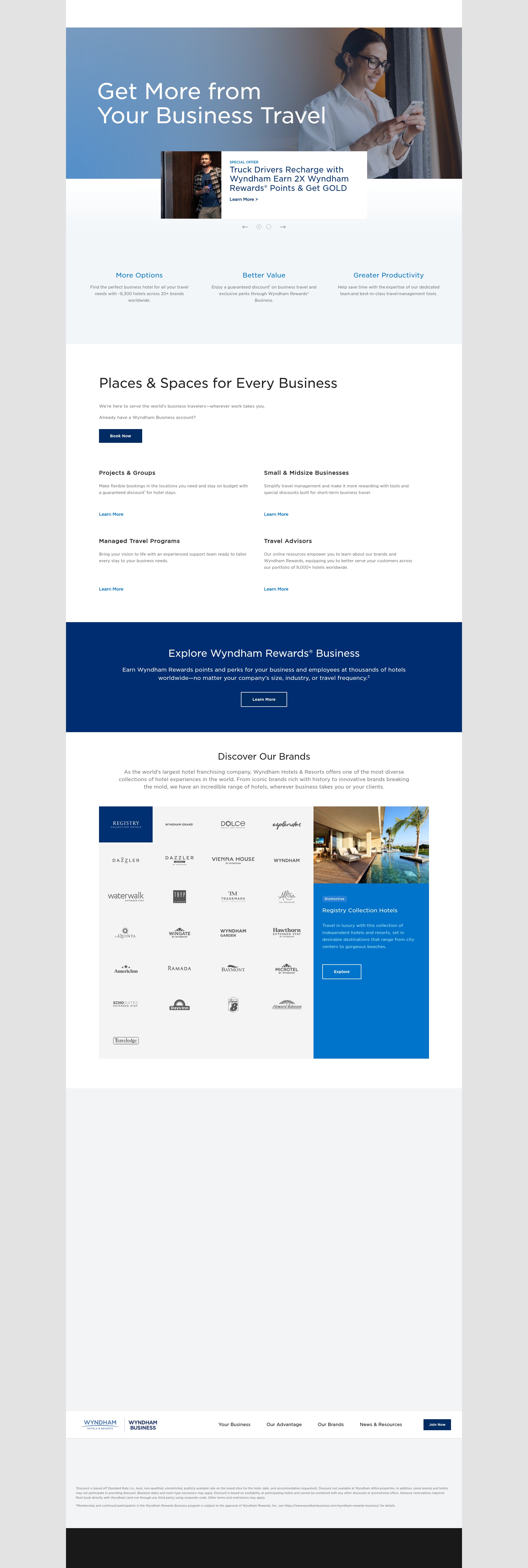 Screenshot of www.wyndhambusiness.com