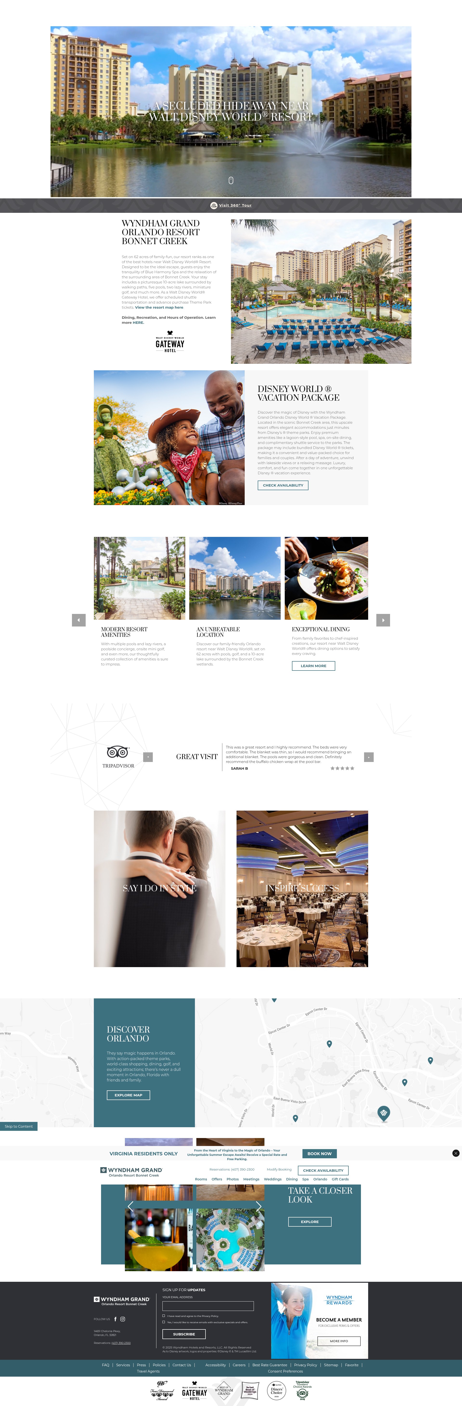 Screenshot of www.wyndhamgrandorlando.com