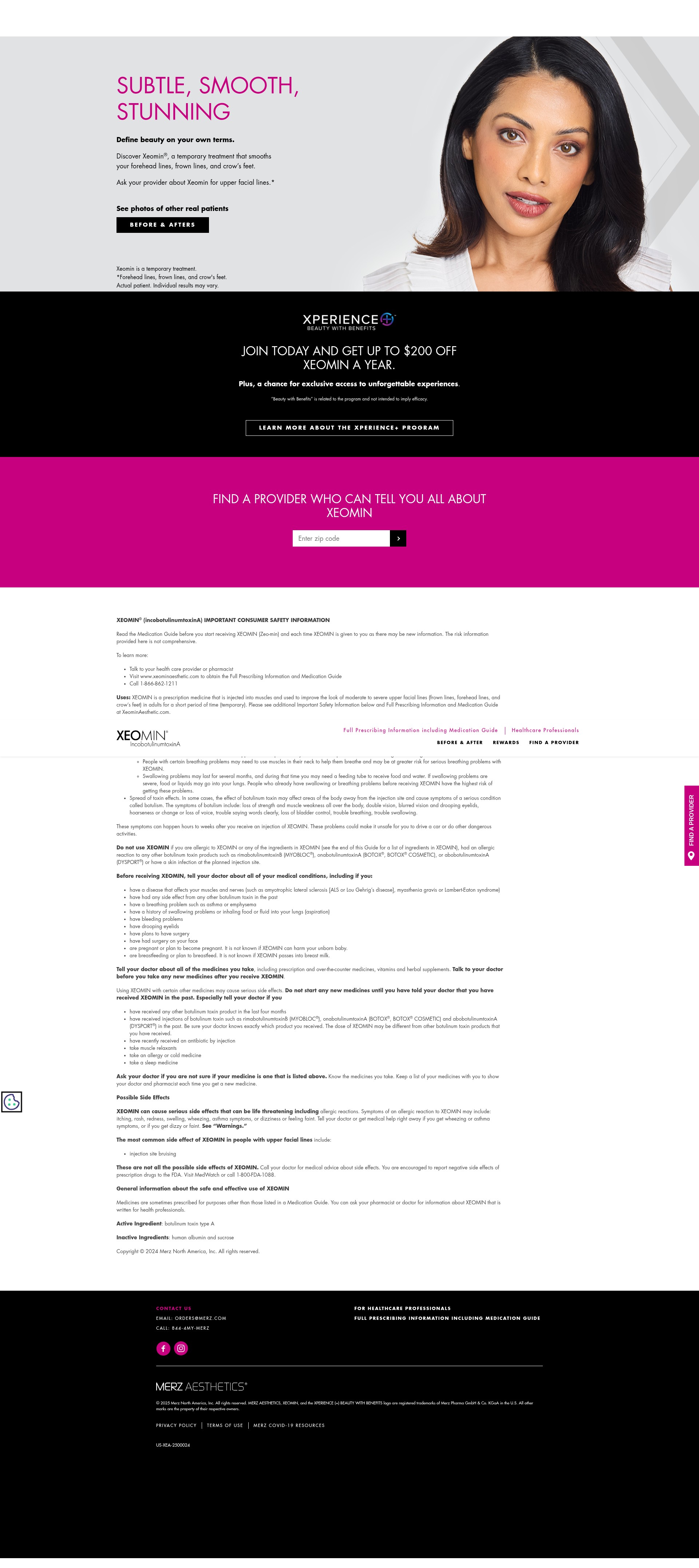Screenshot of www.xeominaesthetic.com