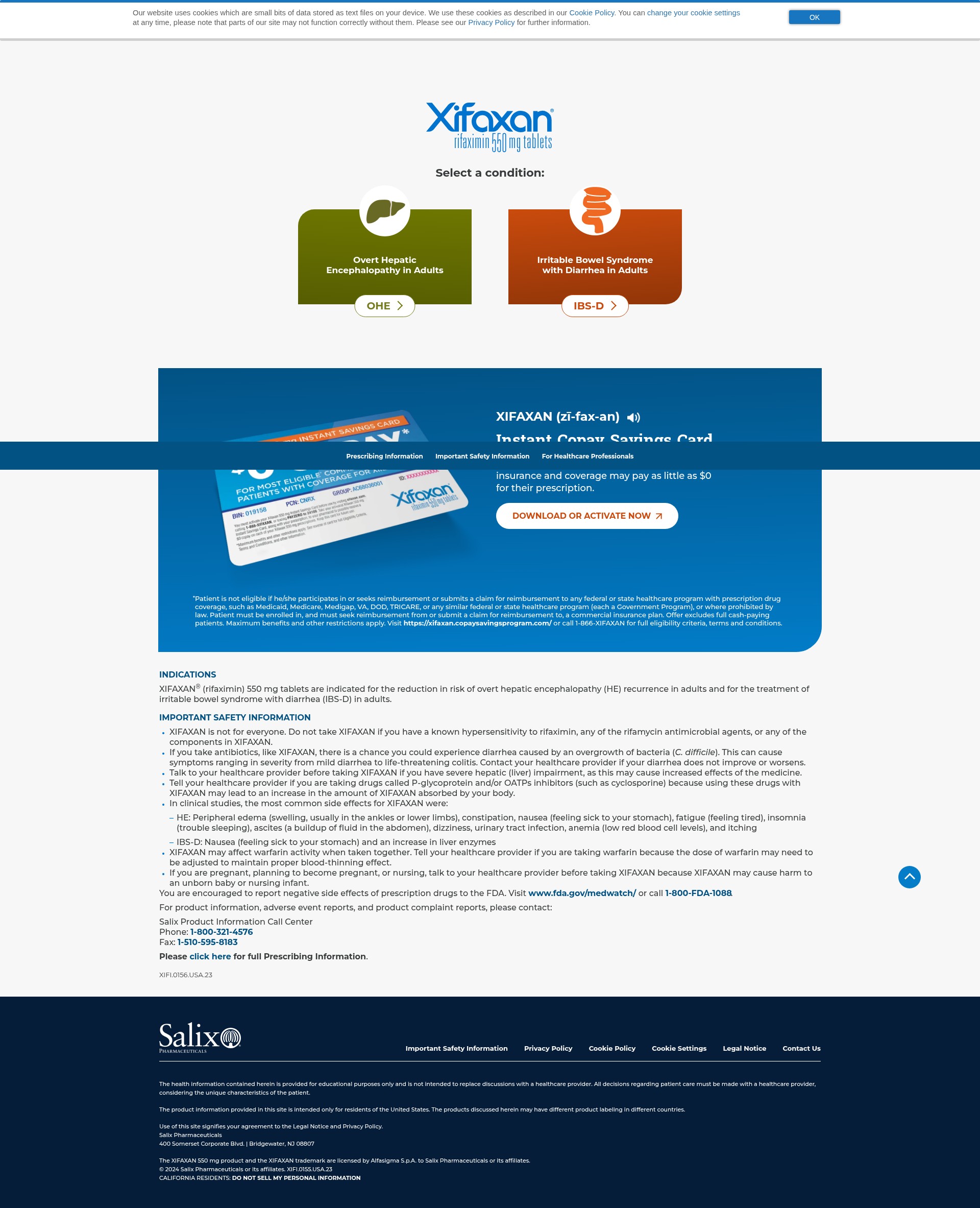 Screenshot of www.xifaxan.com