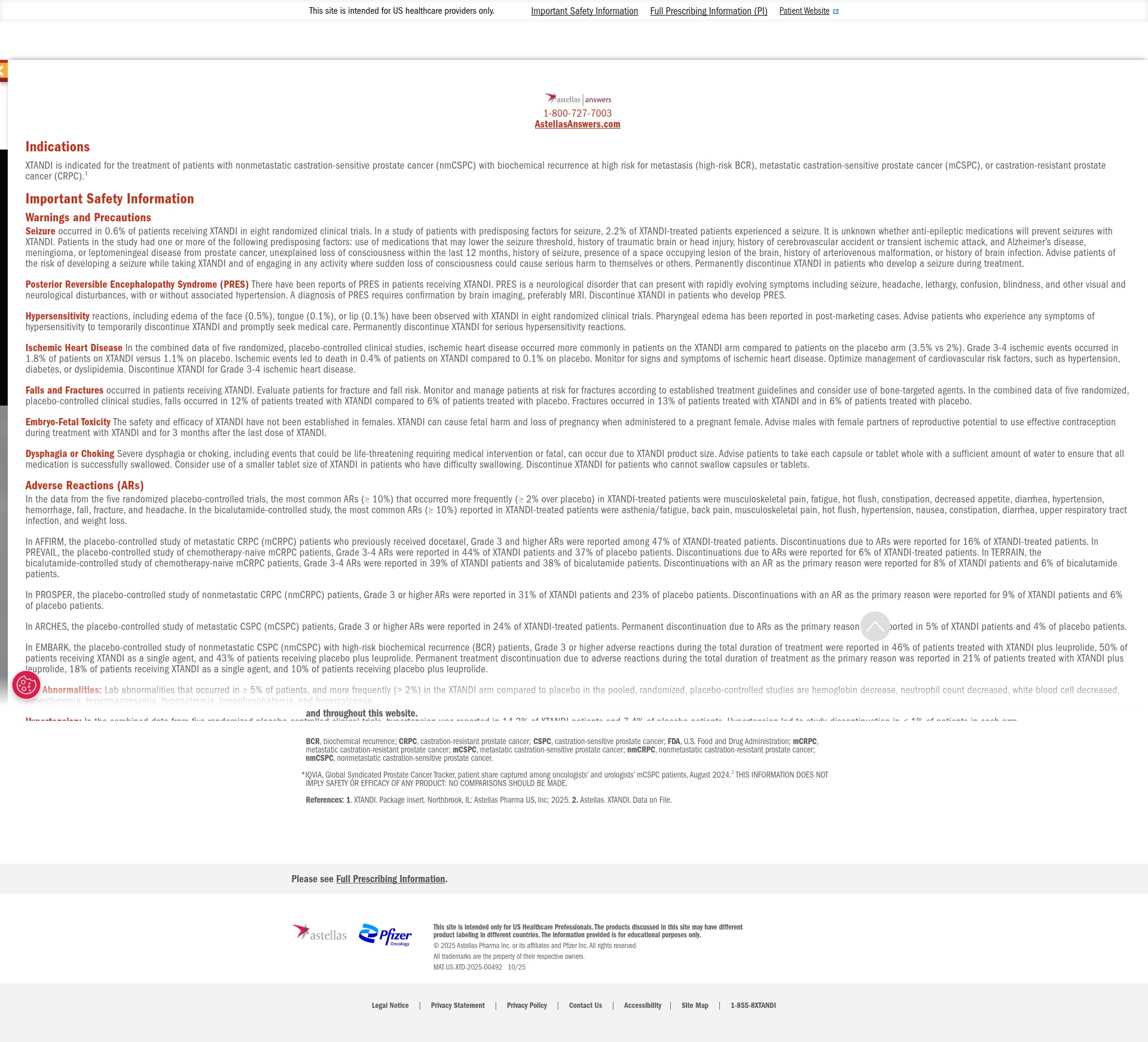 Screenshot of www.xtandihcp.com