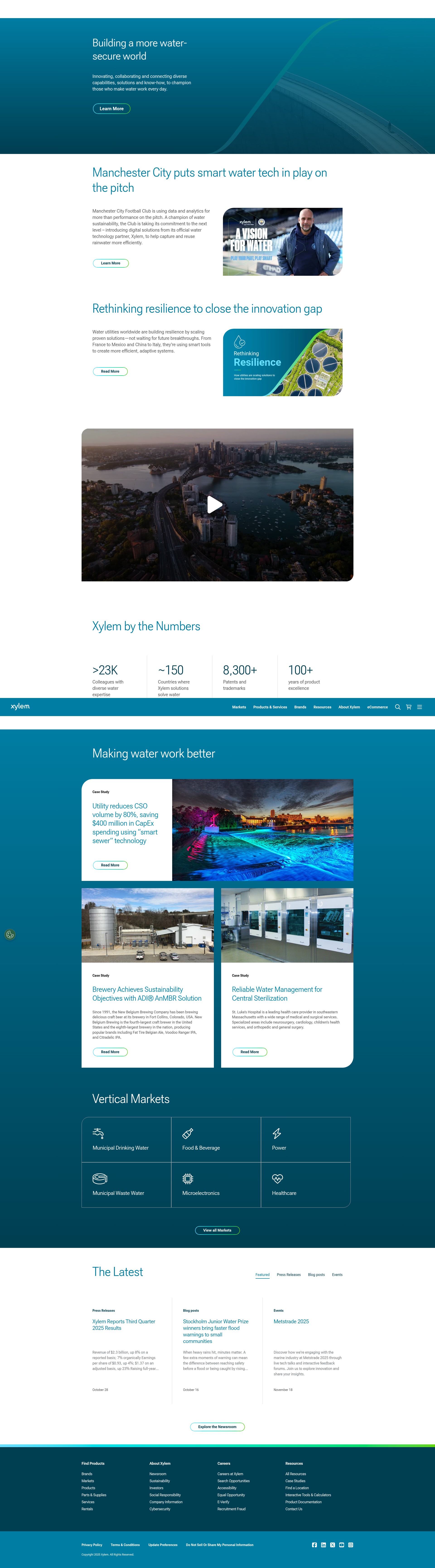 Screenshot of www.xylem.com