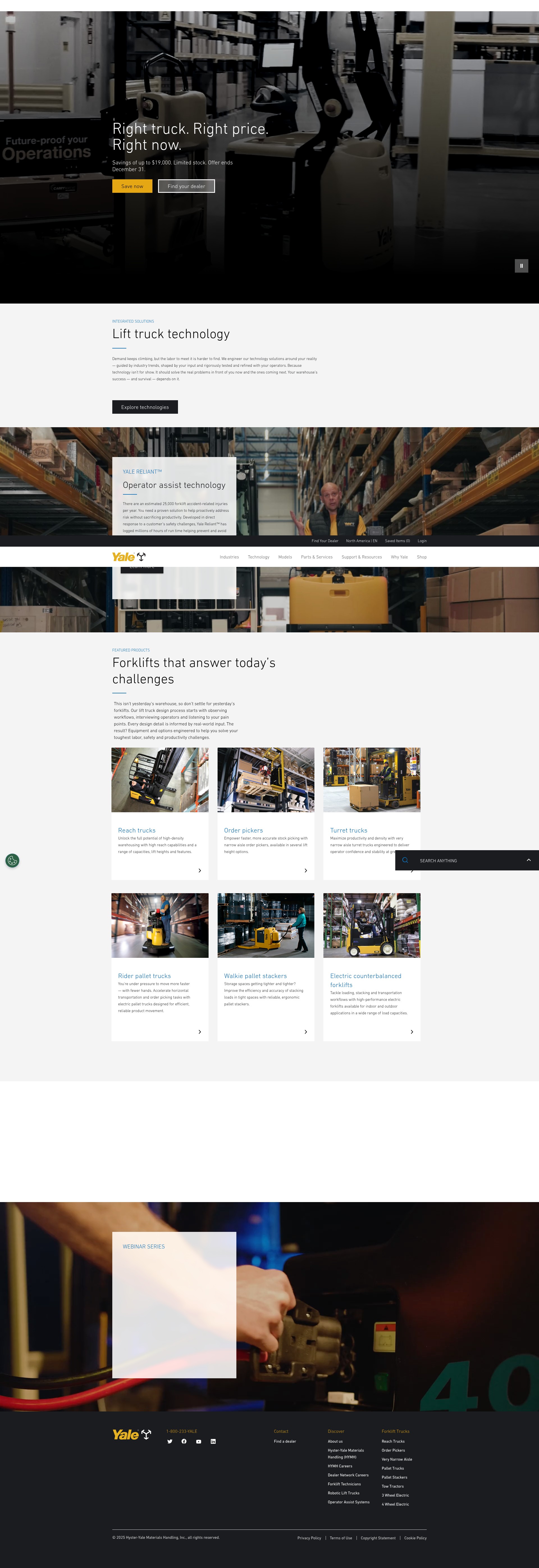 Screenshot of www.yale.com