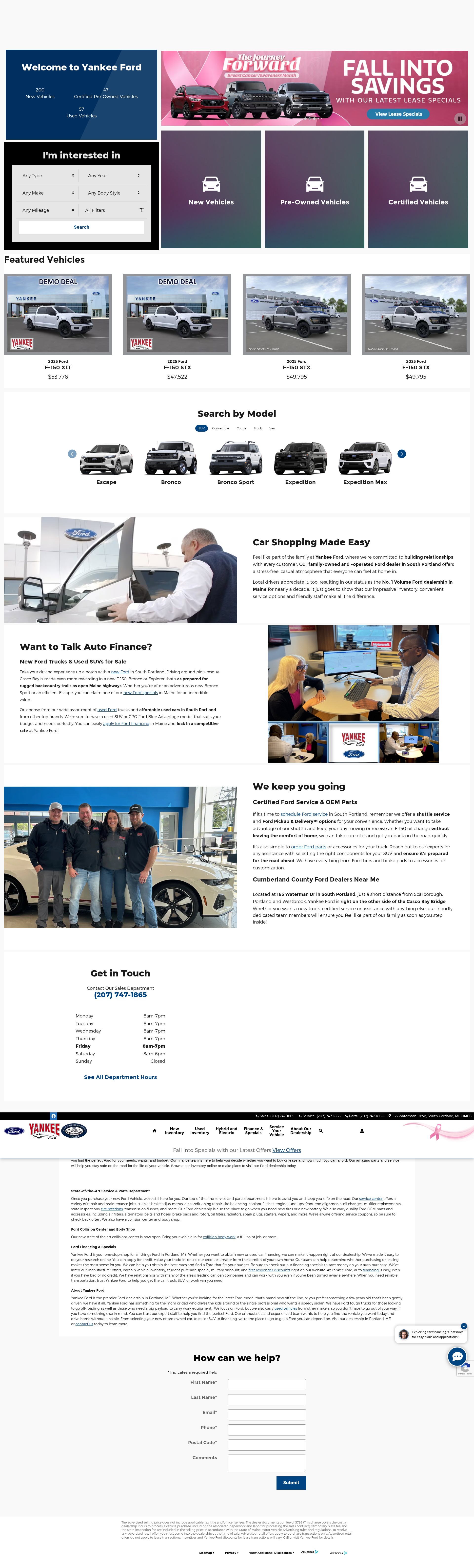 Screenshot of www.yankeeford.com