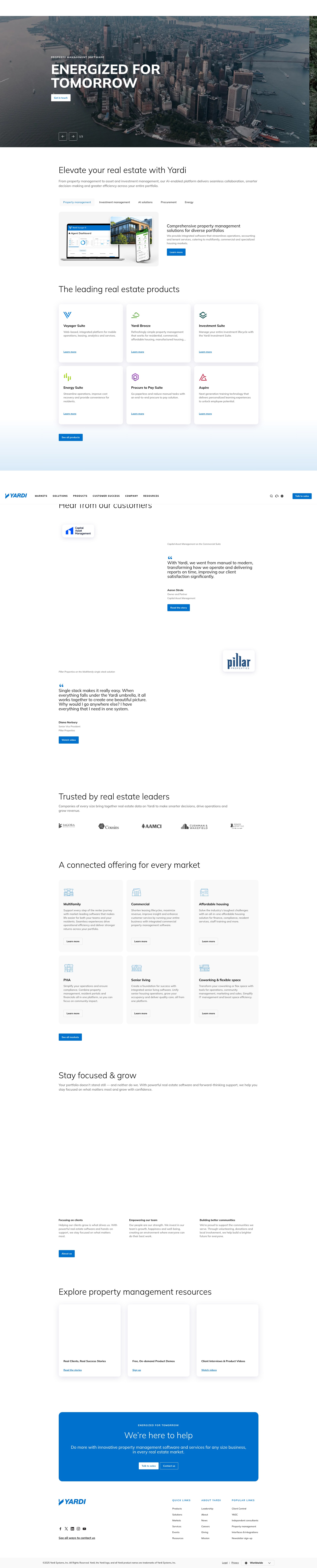 Screenshot of www.yardi.com