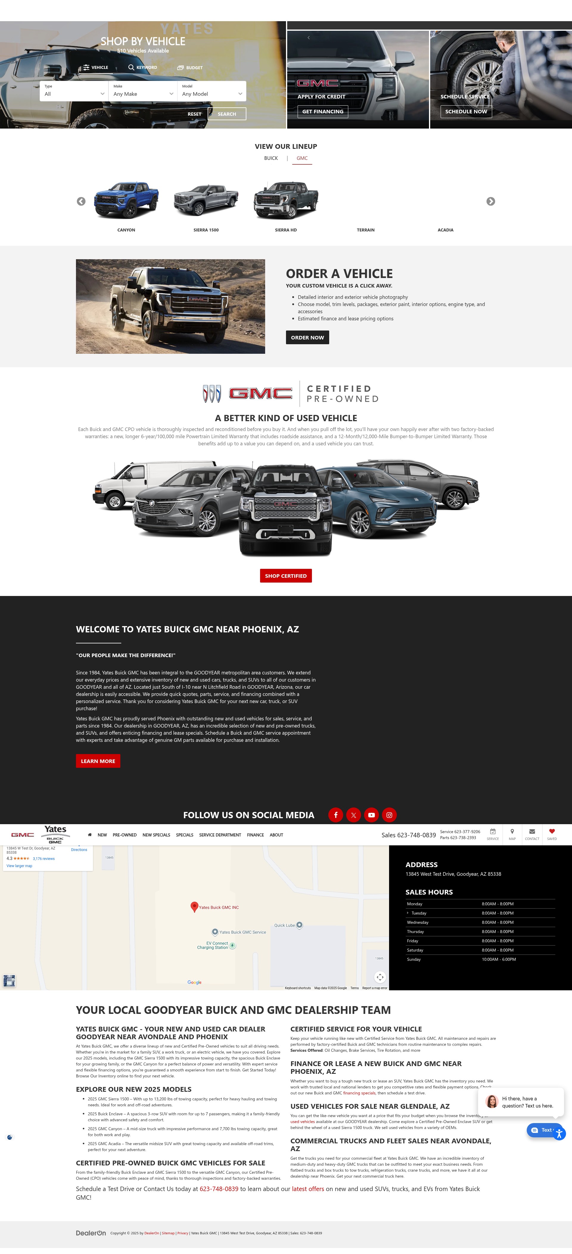 Screenshot of www.yatesbuickgmc.com