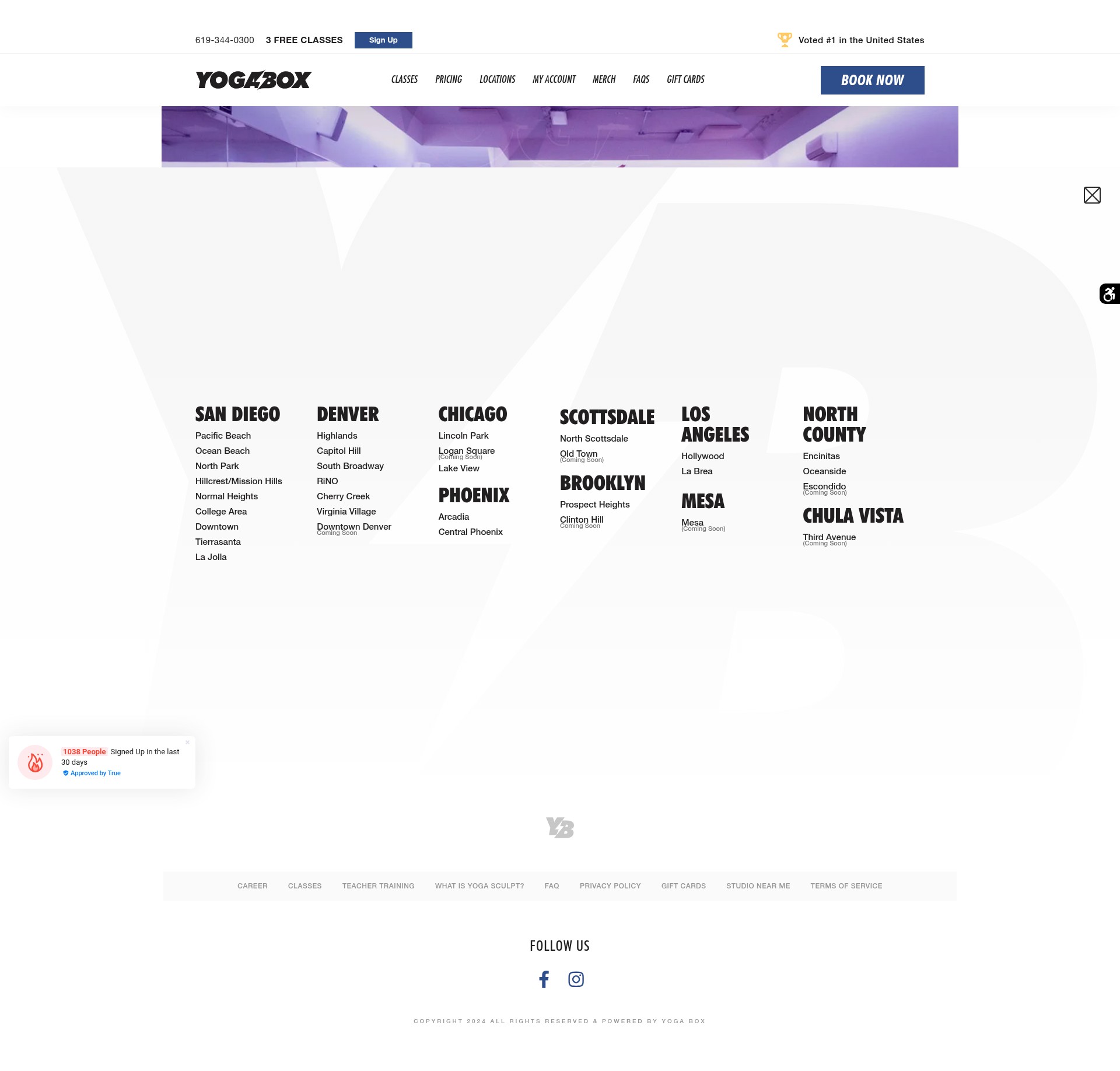 Screenshot of www.yogabox.com