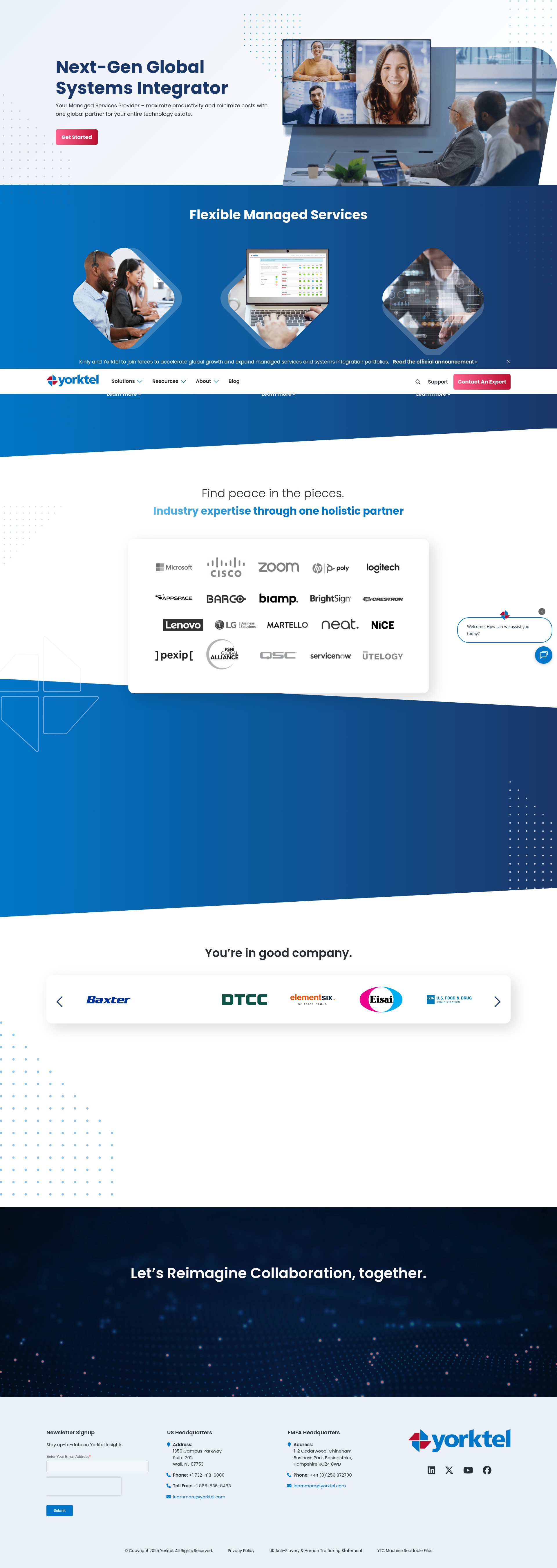Screenshot of www.yorktel.com